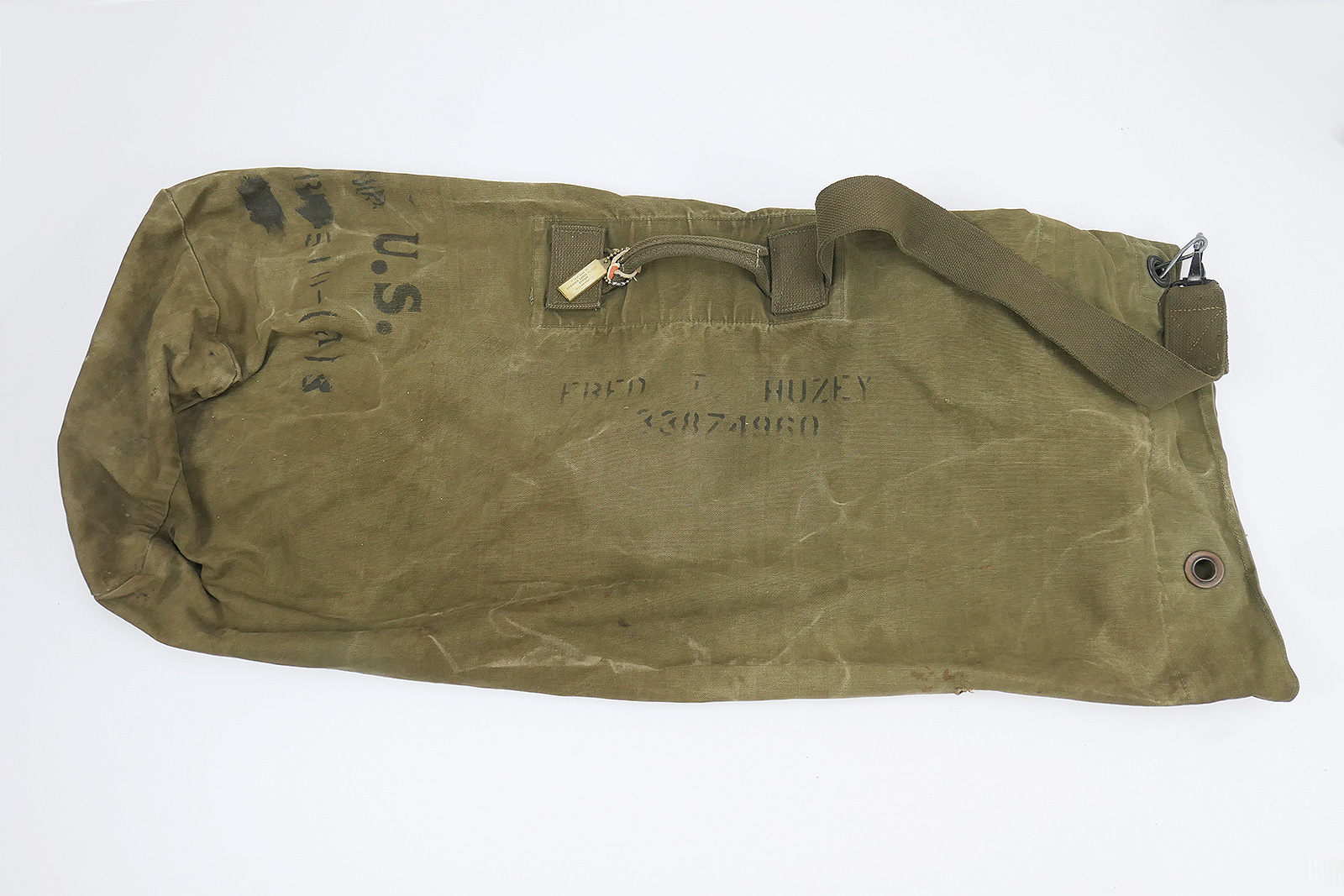 P1530022 Original US Army WW2 Duffle Bag Seesack großer Transport Sack 1944