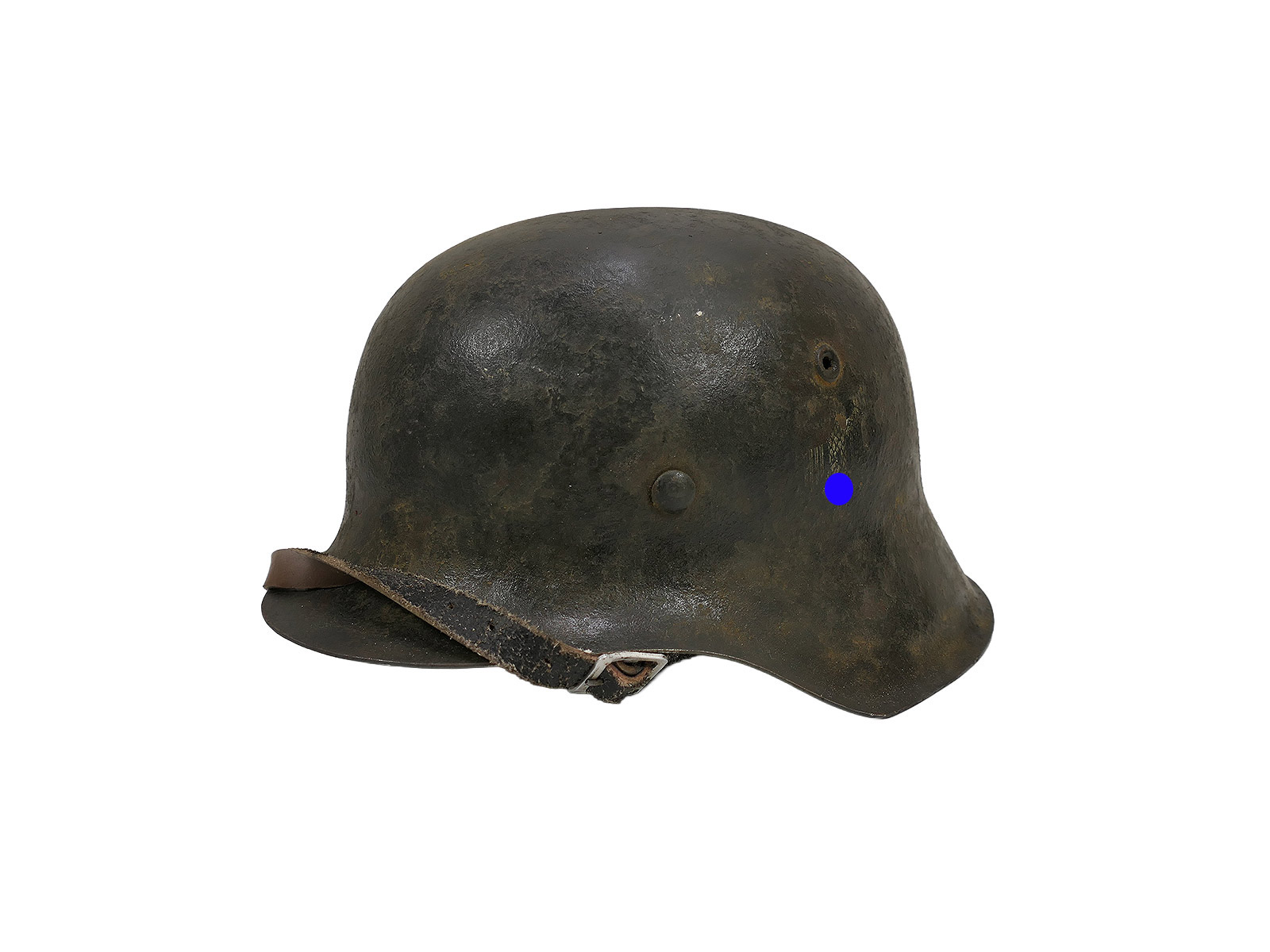 Wehrmacht ANTIK BATTLE WORN Stahlhelm M42 SD Gr.57/58 mit Futter u. Kinnriemen 