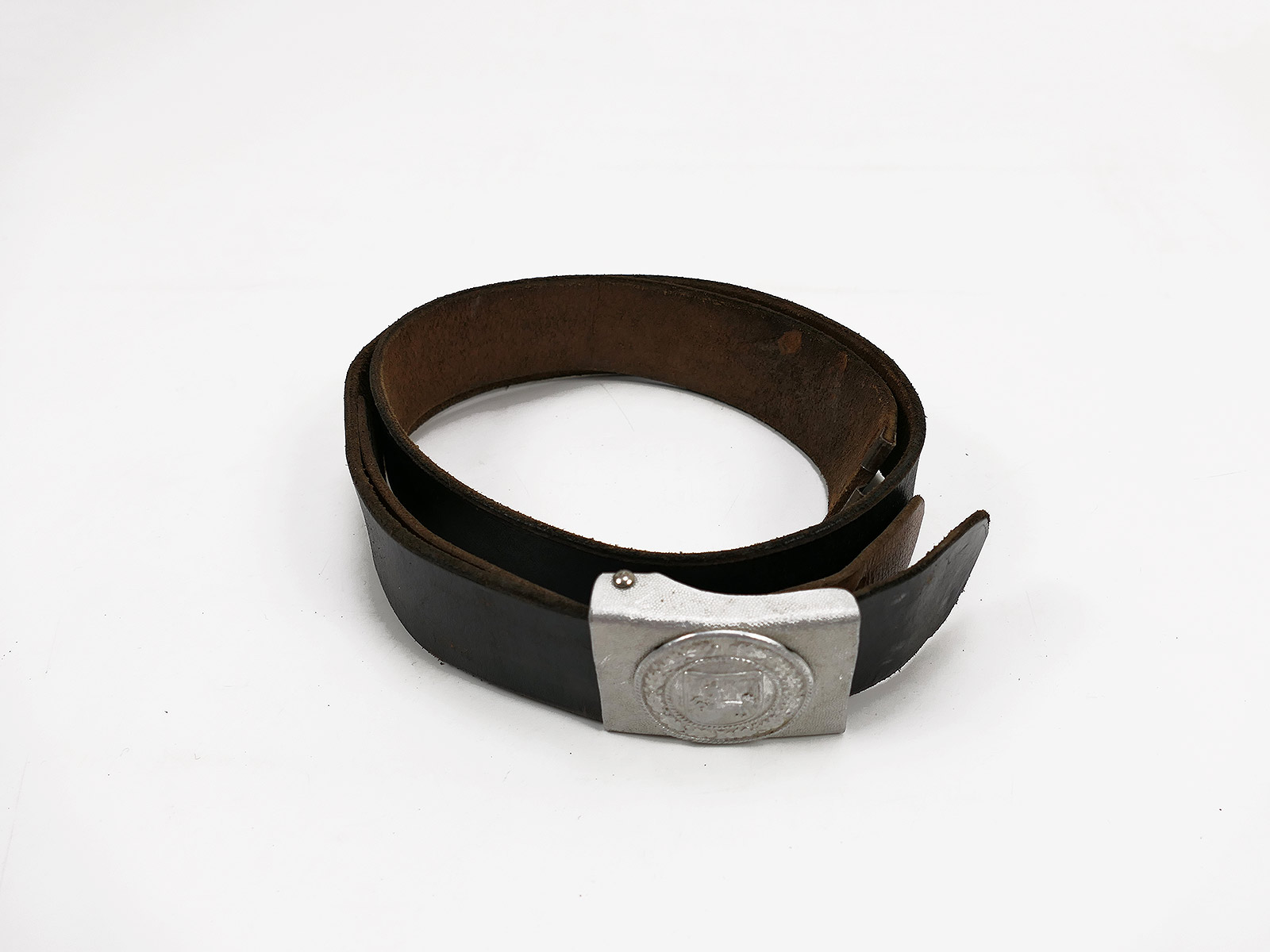 Vintage Lederkoppel mit Koppelschloß Feuerwehr Niedersachsen 100cm Koppelriemen Lederkoppel