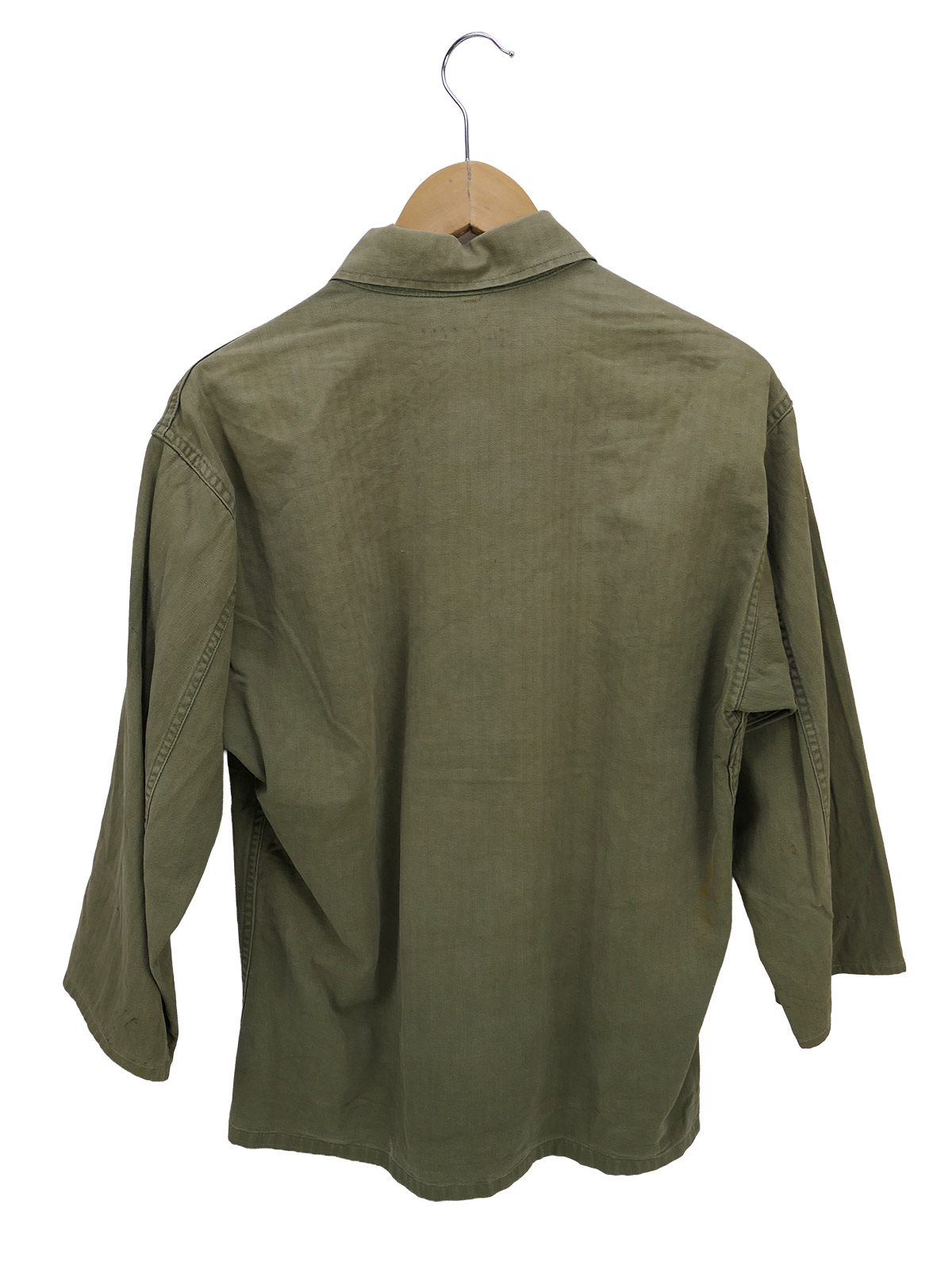 Original US Army WW2 M-1943 HBT Jacket Hemd M-43 BATTLE WORN