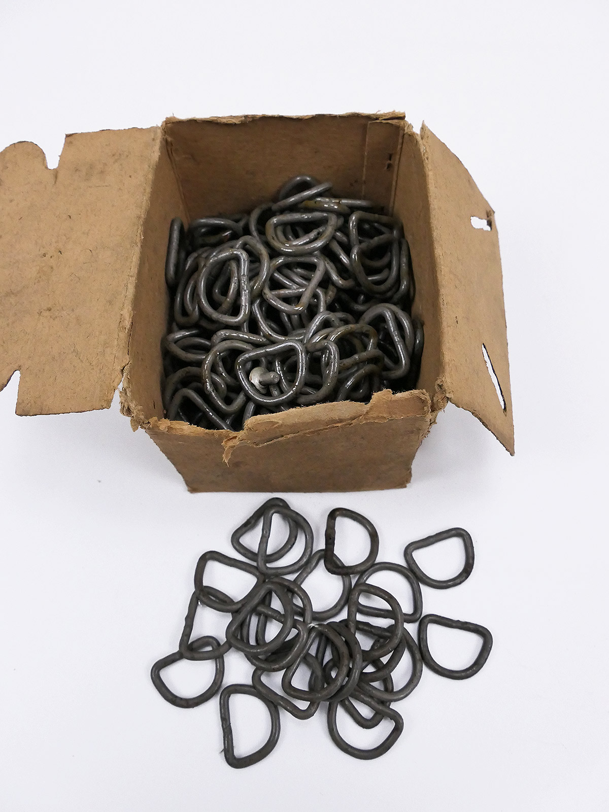 Wehrmacht 12x D-Ring Metallbeschlag 25mm Original Ersatzteil
