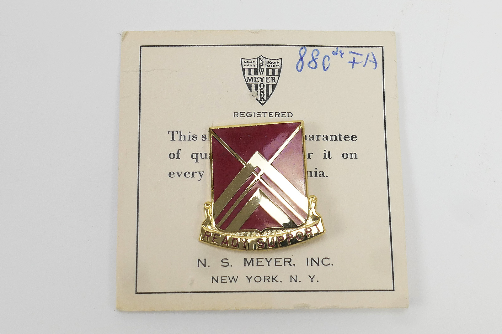 US WW2 Military Unit Crests Unit Insignia 880th Field Artillery Pin Medal Badge Abzeichen