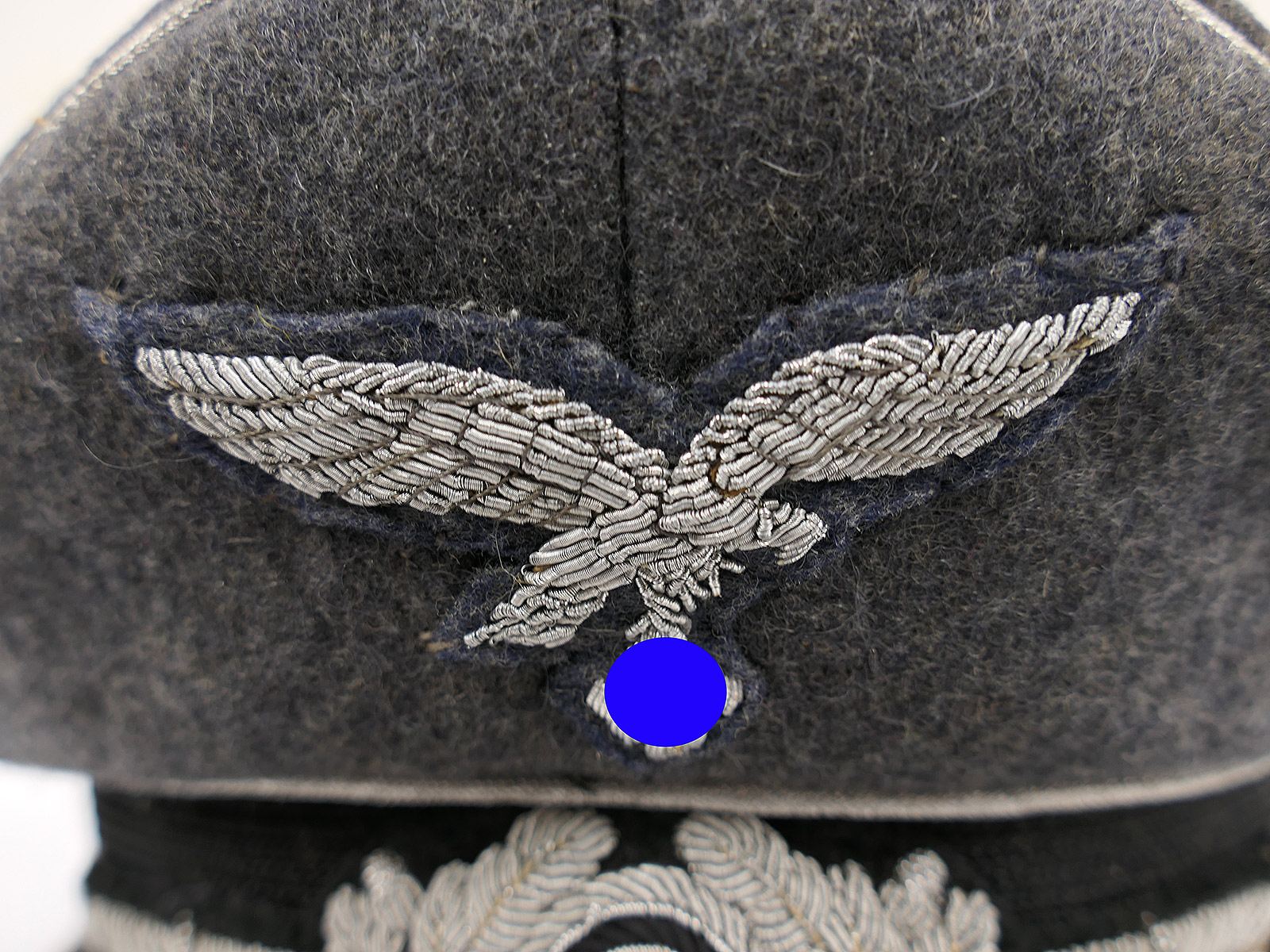 Original LUFTWAFFEN Schirmmütze Offizier mit handgestickten Effekten COLLECTION