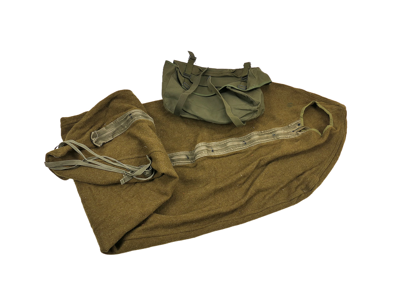 SET US WW2 Pack Field Cargo M-1945 Tasche + US Wool Sleeping Bag Schlafsack WW2 