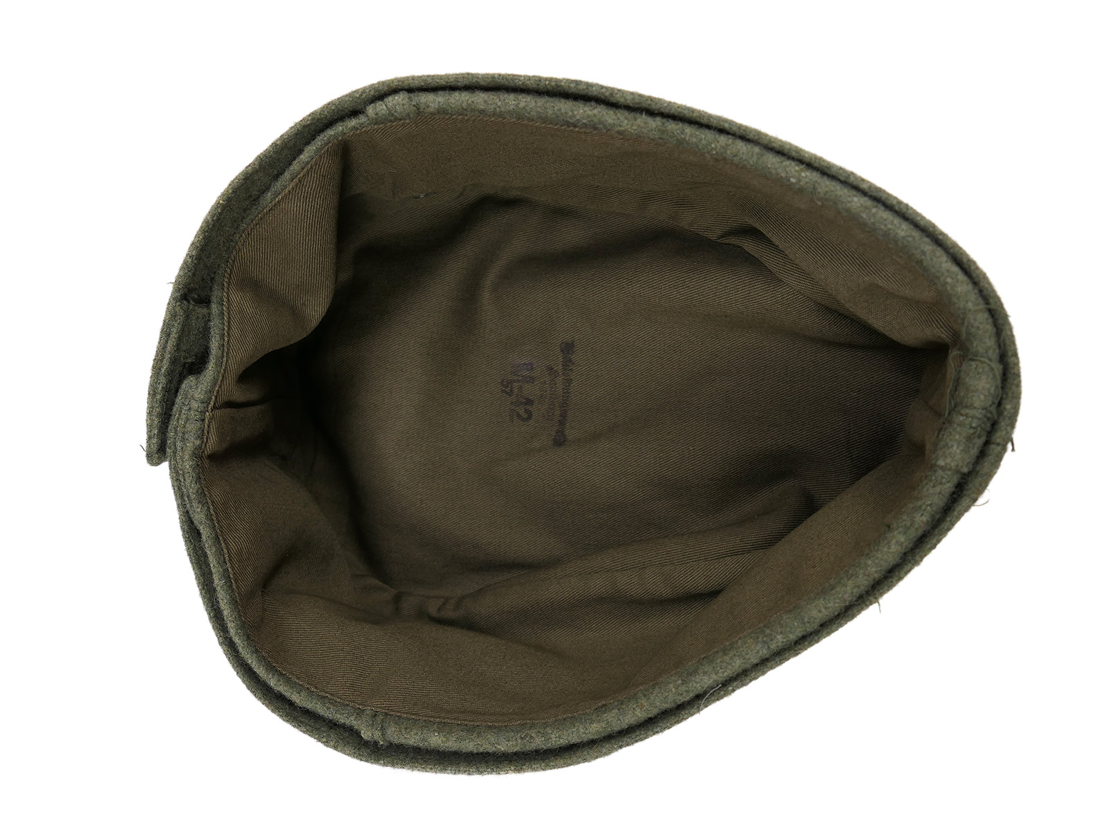 Wehrmacht Heer antikes M42 Schiffchen für Mannschaften Gr.57 BATTLE WORN