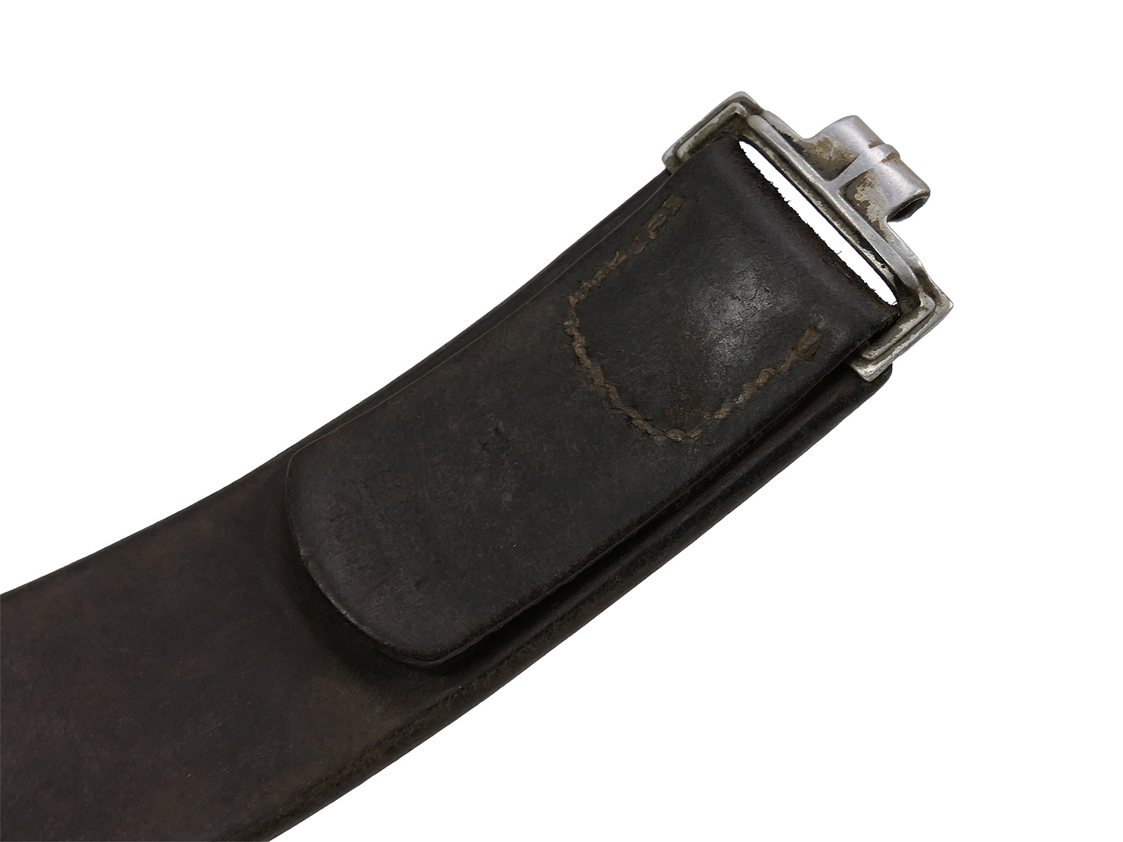 Wehrmacht / Luftwaffe Koppel / Koppelriemen Lederkoppel 98cm 1938 datiert COLLECTION BATTLE WORN