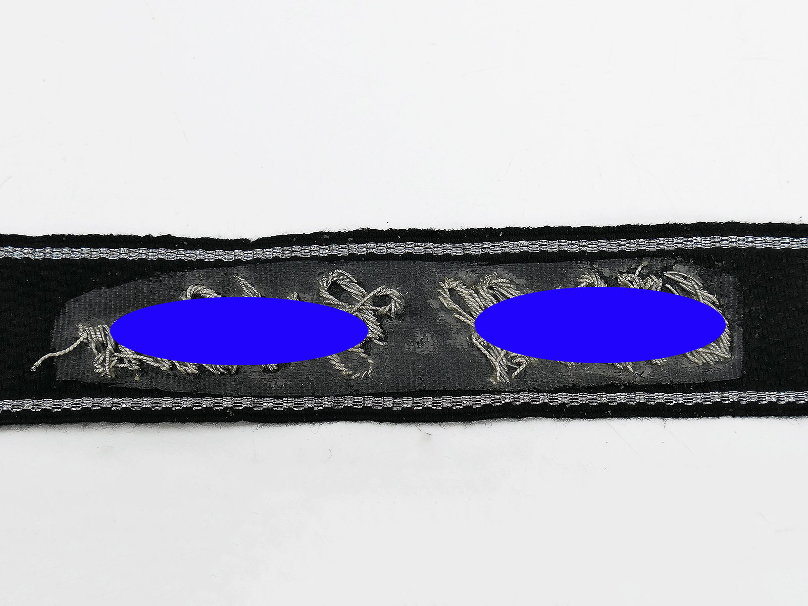 Waffen SS Ärmelband A.H. Leibstandarte LAH Offizier handgestickt mit RZM Etikett