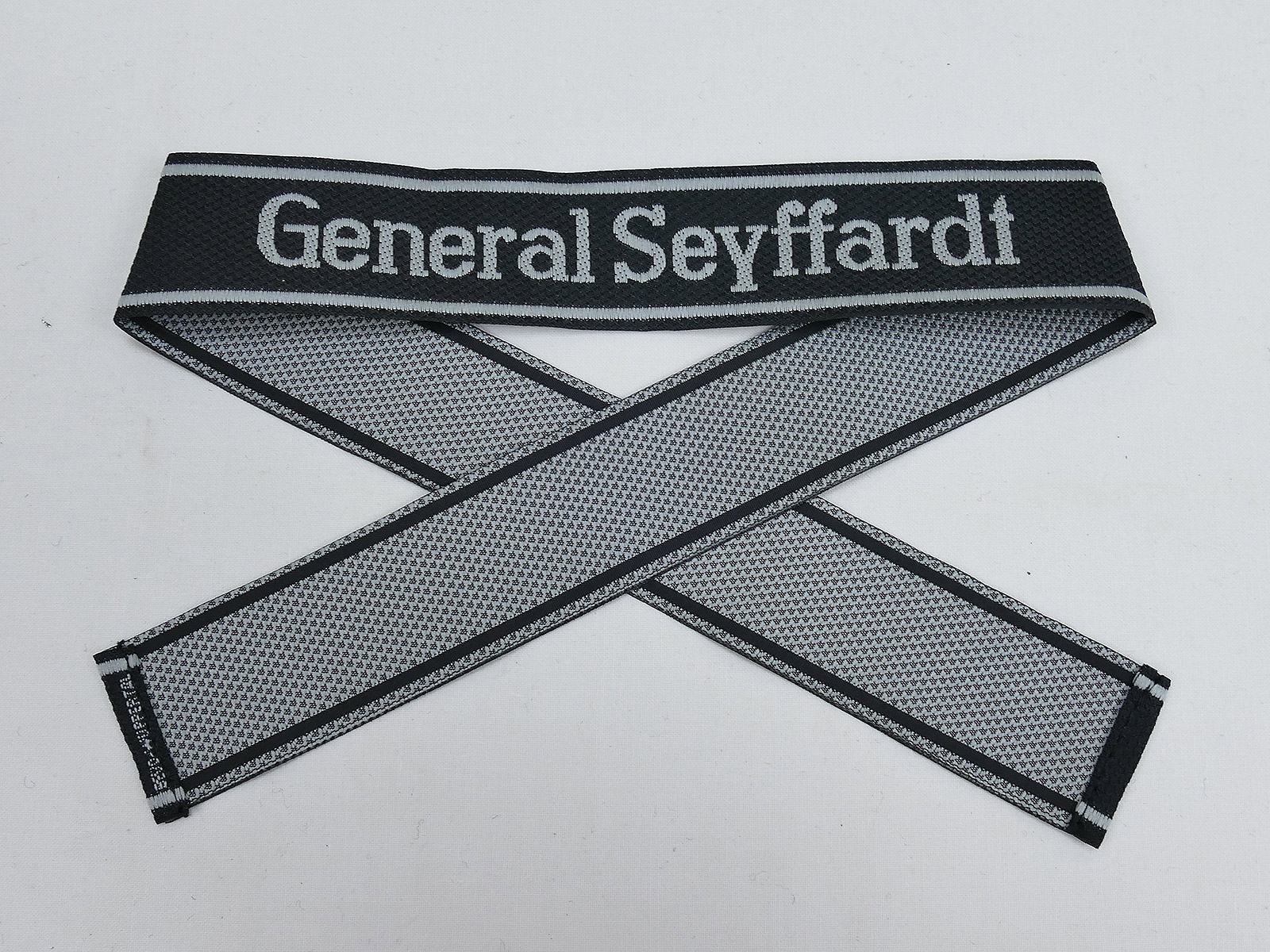 Wehrmacht Elite BEVO Ärmelband SS Regiment GENERAL SEYFFARDT Ärmelstreifen