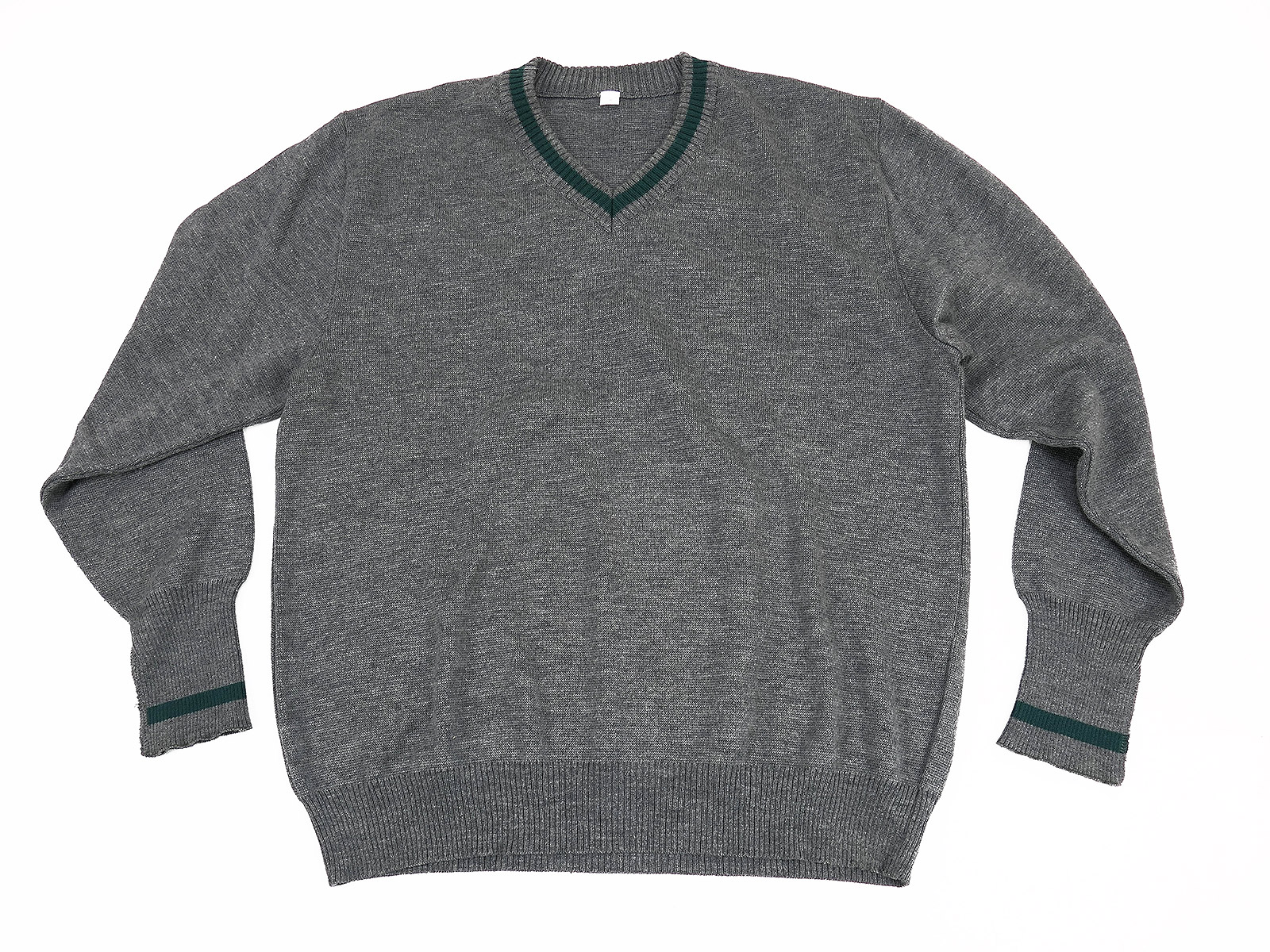 Einzelstück - Wehrmacht Schlupfjacke 36 Pullover Wollpullover mit V-Ausschnitt Gr.2 BATTLE WORN
