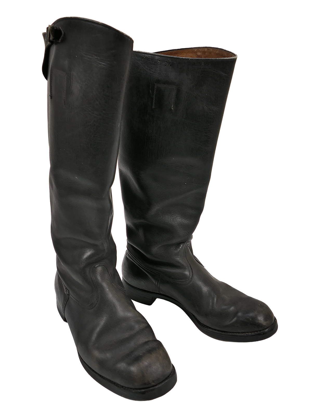 Wehrmacht Offiziers Leder Stiefel Knobelbecher Schaftstiefel Sohlenlänge 31.5cm COLLECTION 