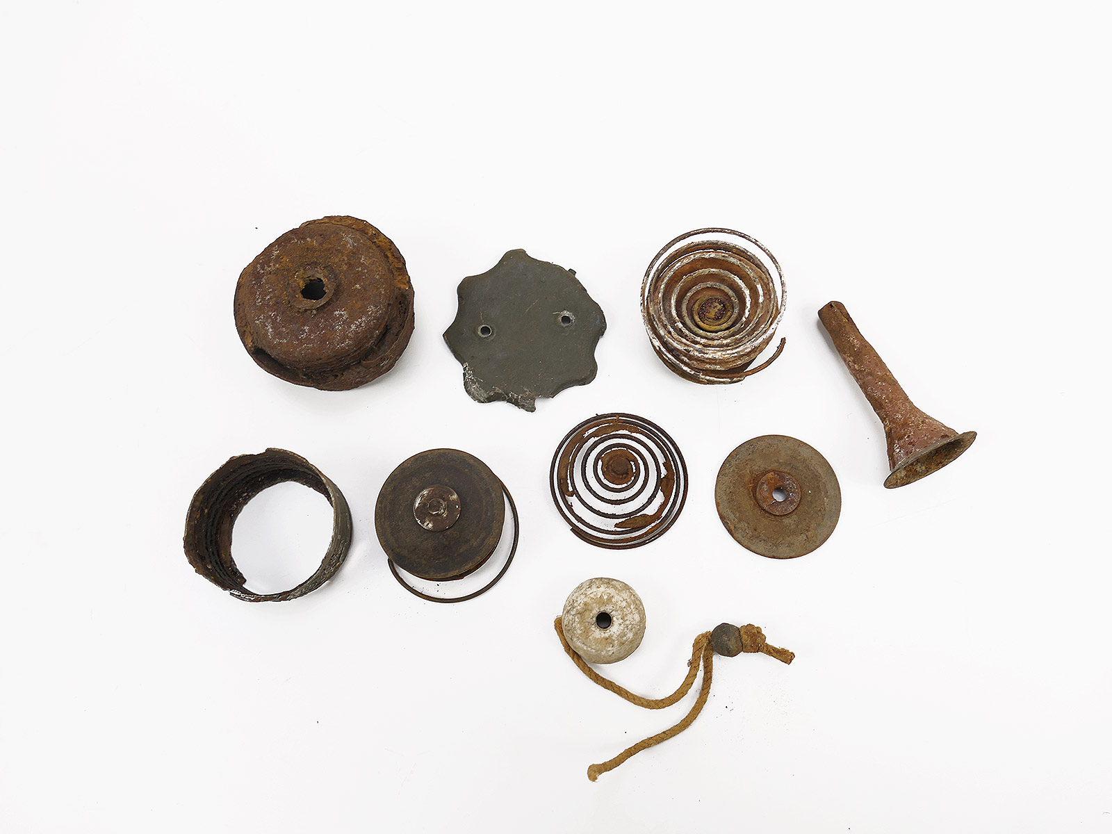 Wehrmacht Bodenfund Konvolut Ersatzteile Deko M24 Stielhandgranate 