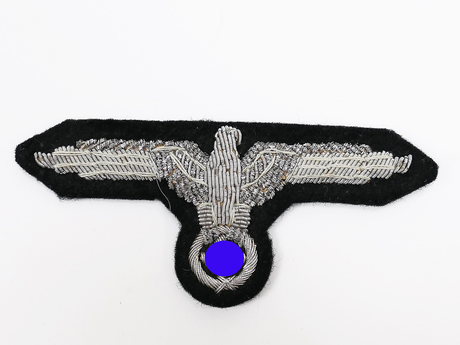 Waffen SS Ärmeladler Uniform Feldbluse Silberfaden gestickt