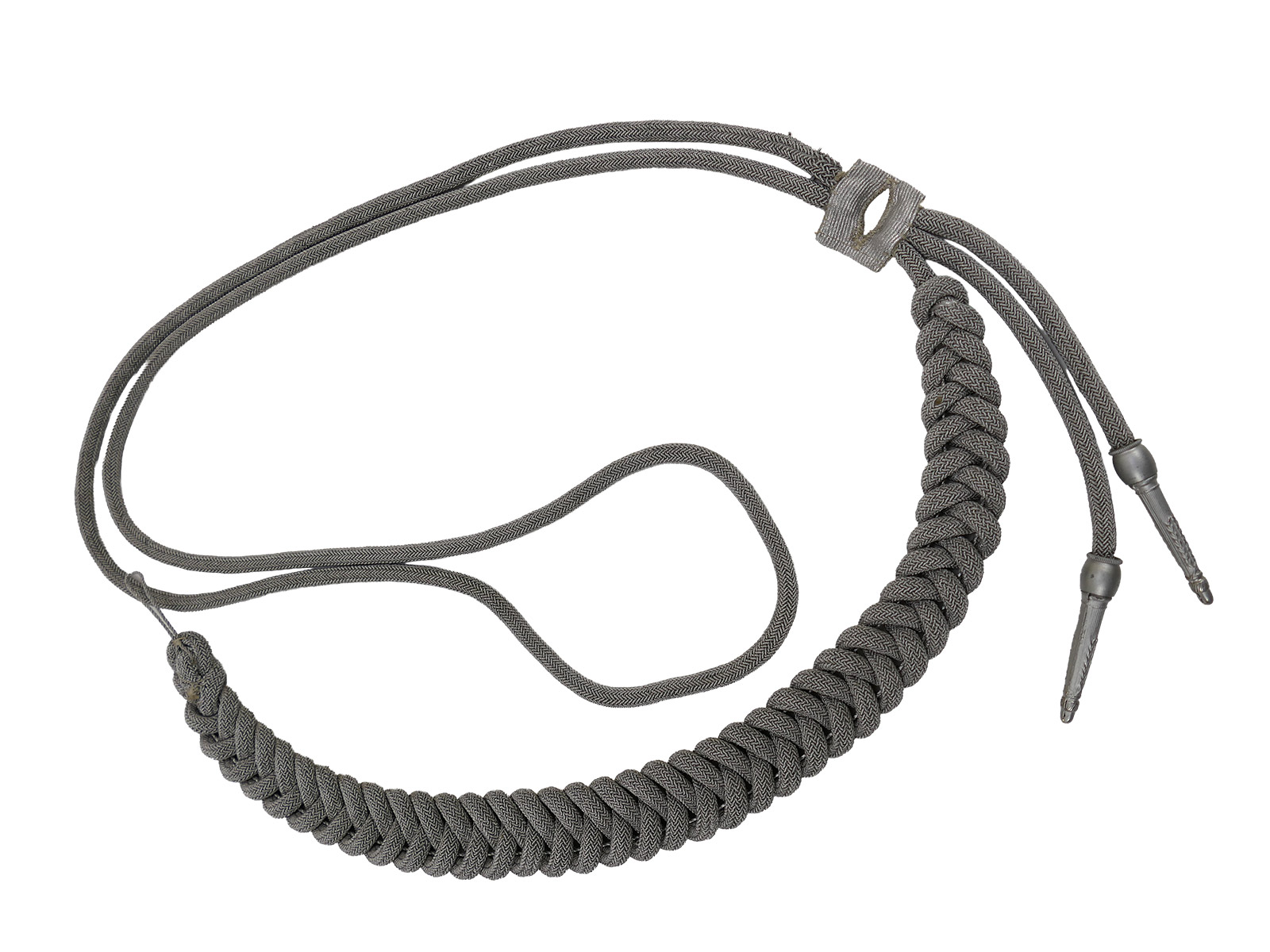 Einzelstück - Wehrmacht Offiziers Paradefangschnur Affenschaukel Adjutantenschnur COLLECTION BATTLE WORN