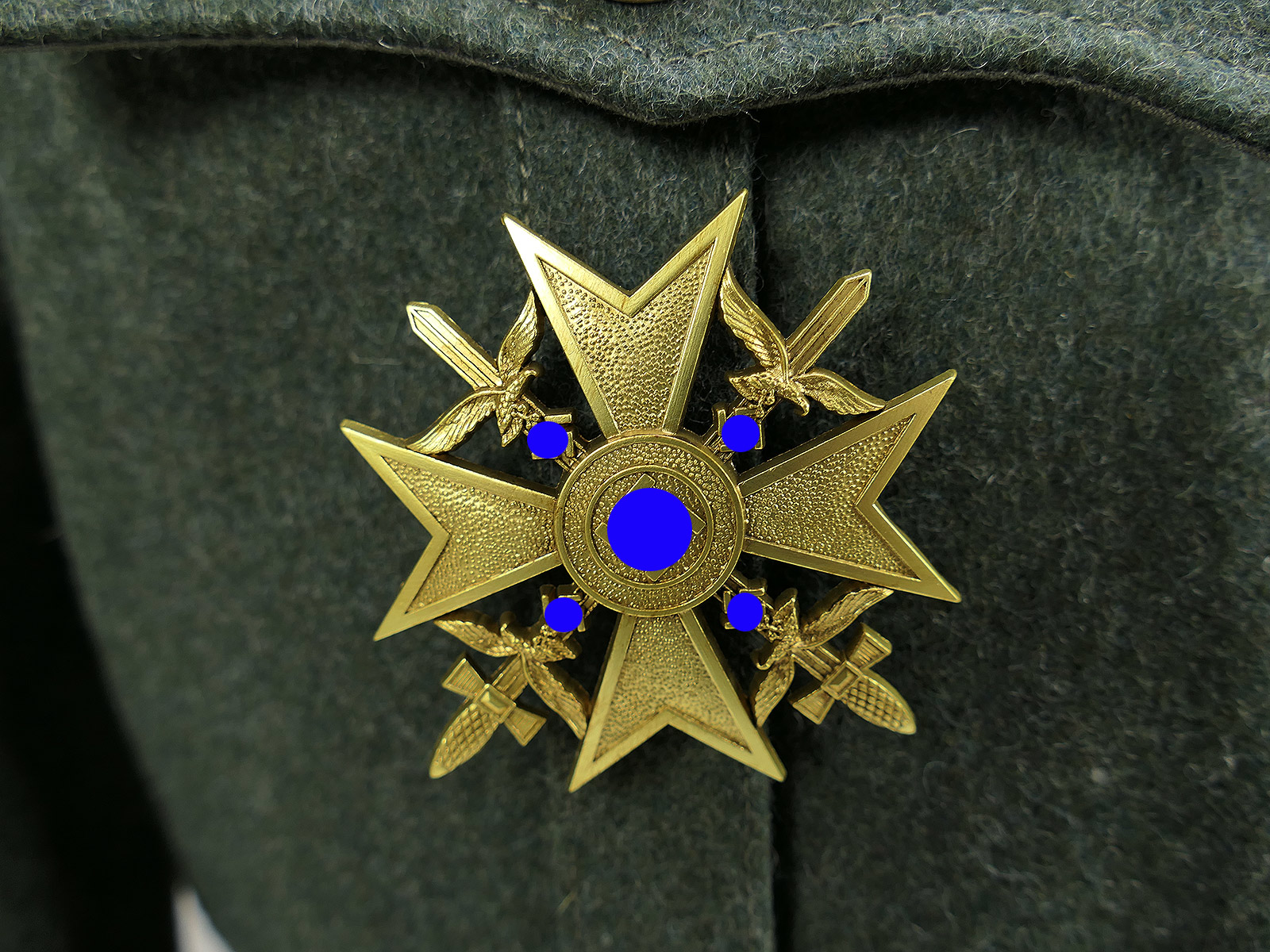 Wehrmacht M36 Uniform Feldbluse General Gr.54 mit Ritterkreuz Pour Le Merite Spanienkreuz effektiert