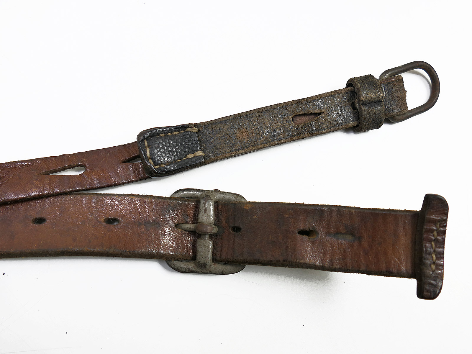 Einzelstück - Wehrmacht Original Y-Riemen Leder Koppeltragegestell Franz Brehme 1942 Top!  COLLECTION