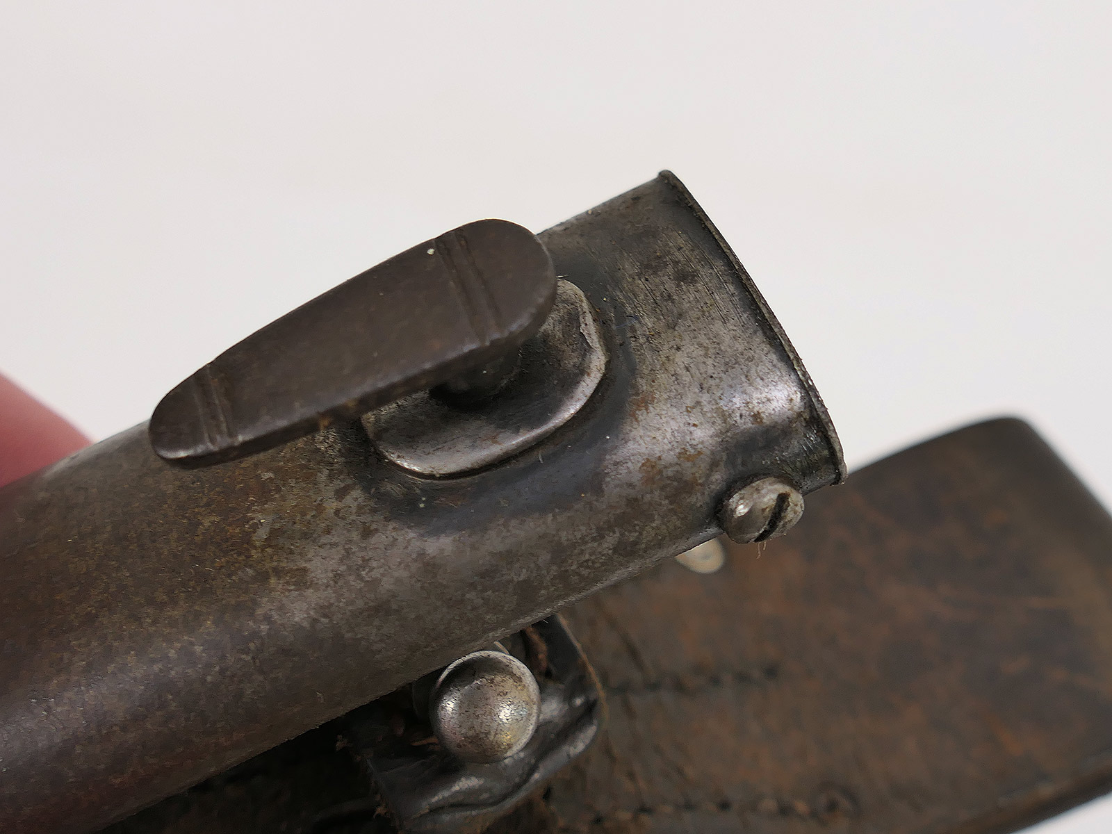 SET Wehrmacht Bajonett M84/98 Karabiner K98 / Seitengewehr mit Scheide + Koppelschuh BATTLE WORN