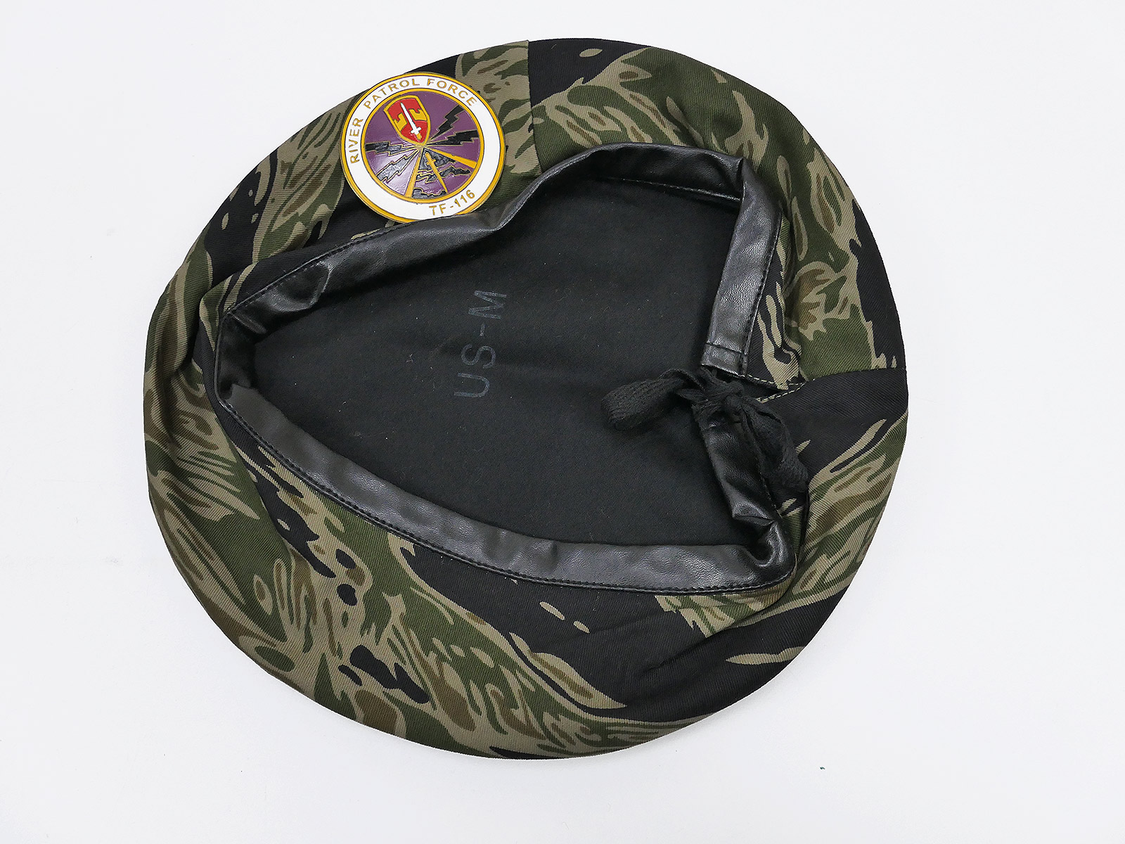 US Army Barett River Patrol Force TF-116 Beret Tiger Stripe Vietnam Gr. M