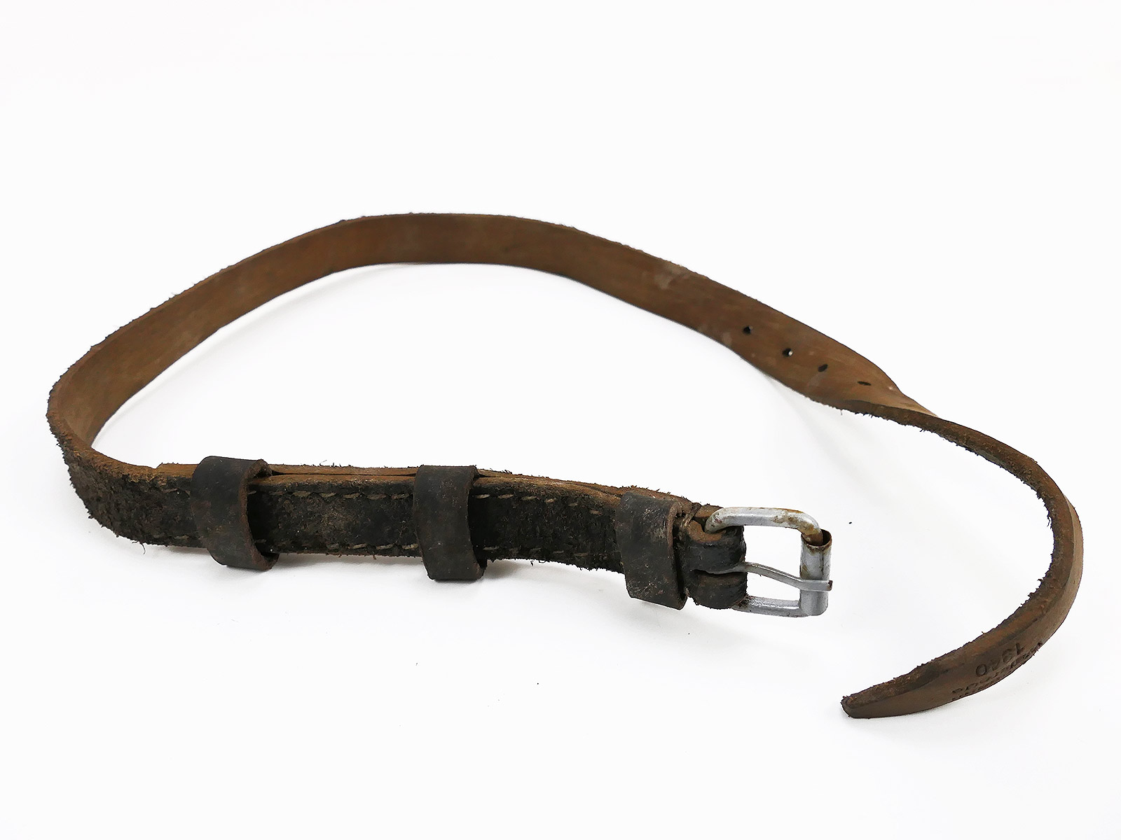 #03 Wehrmacht A-Rahmen Lederriemen Kochgeschirr Riemen mit 3 Schnallen 1940 64cm