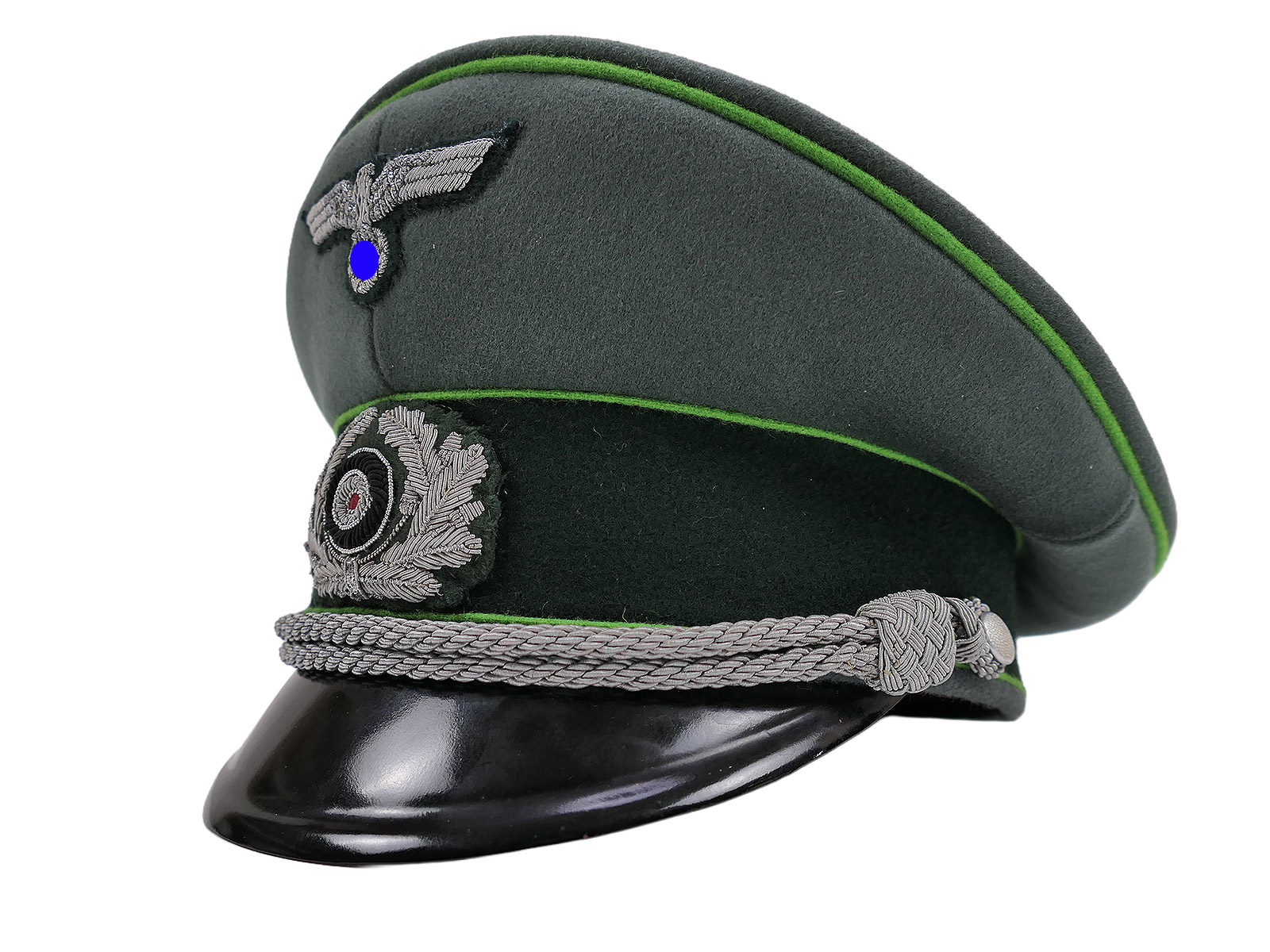 Wehrmacht Schirmmütze Offizier Panzergrenadier Gr.58 Premium Museumsanfertigung mit Original gestickten Effekten COLLECTION