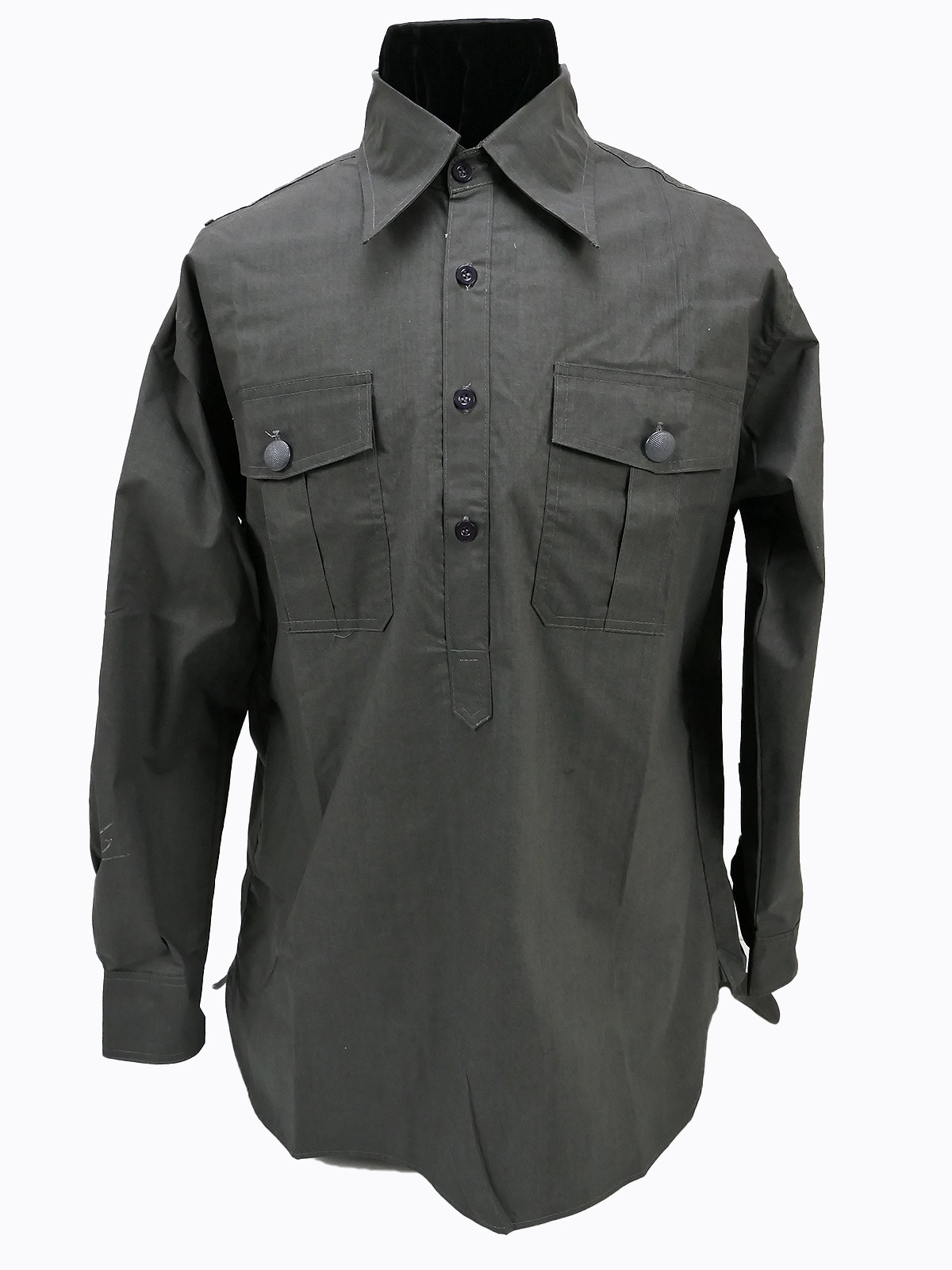 Wehrmacht / Waffen SS Soldaten Feldhemd Diensthemd Grau Uniform Hemd