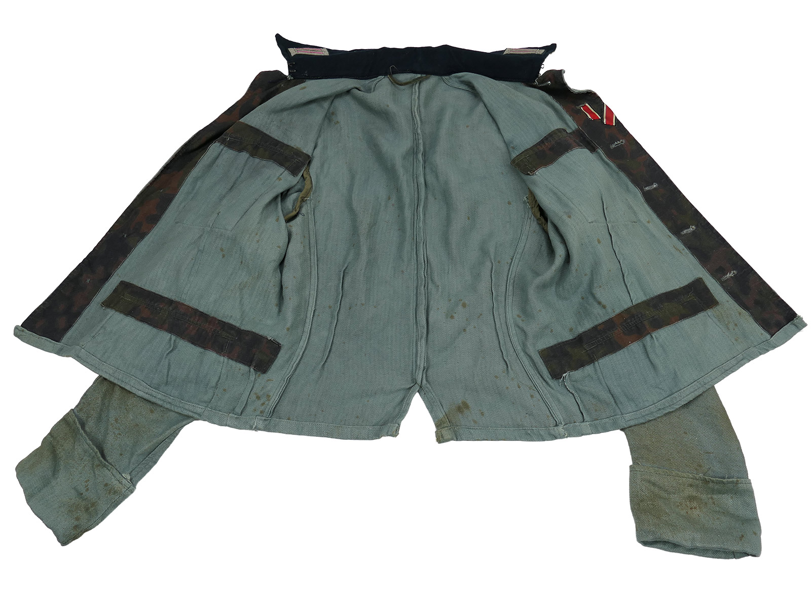 Wehrmacht M41 Offiziers Sommer Feldbluse Uniform Oberleutnant Panzerzug COLLECTION BATTLE WORN