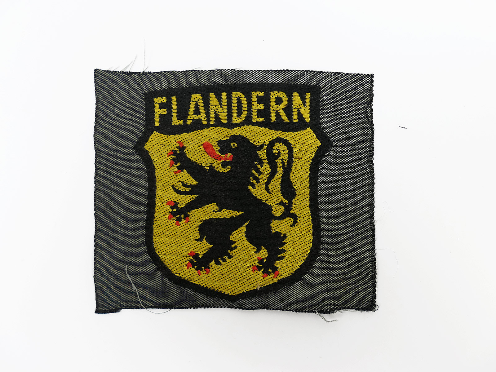 Flandern Freiwilligen Ärmelabzeichen Niederlande Feldbluse Uniform Ärmelschild Elite Gewebt