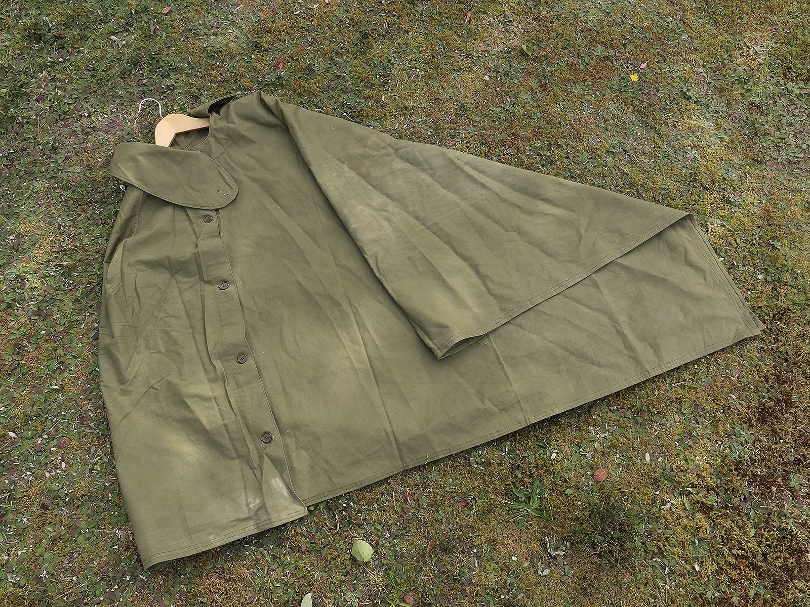 WW2 British Army MKVII Waterproof Cape / Ground Sheet Umhang Unterlage 1945 WD 
