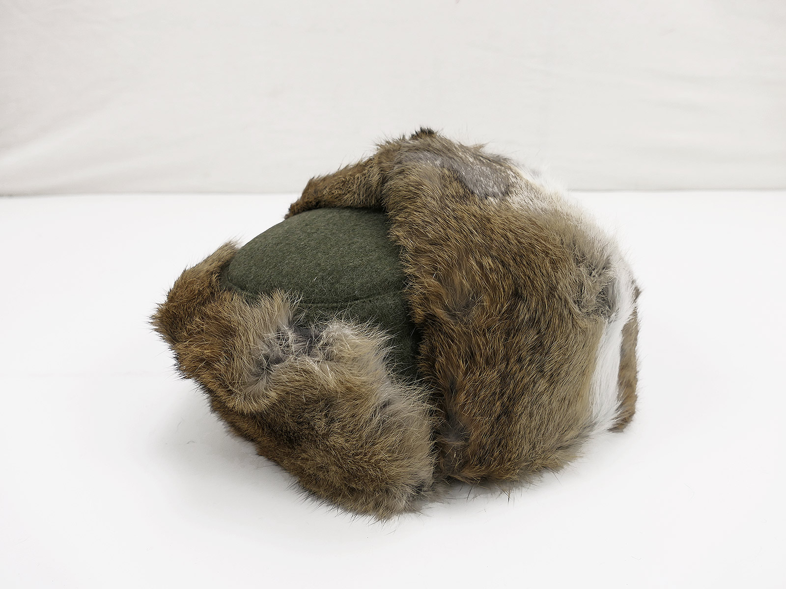 #46 Wehrmacht Wintermütze Fellmütze Kaninchenfell Hasenfell Feldmütze Gr.61