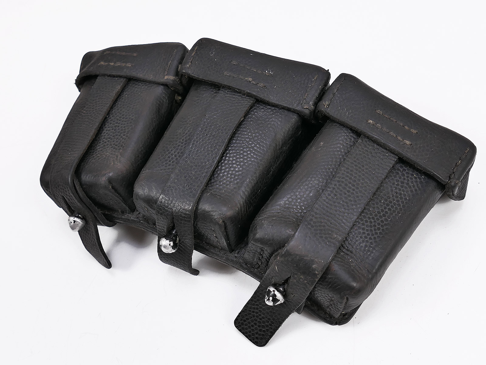 Einzelstück - Wehrmacht K98 3er Patronentasche schwarz ORIGINAL mit Hersteller 1937 COLLECTION