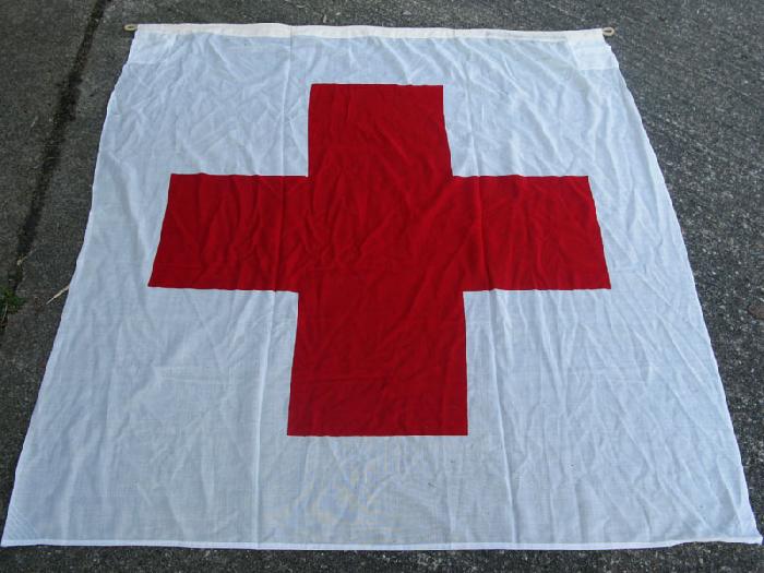 2066-1 US Army Red Cross Flag Flagge Fahne Rot-Kreuz 150x150cm