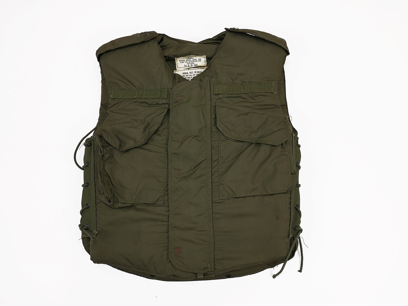 TOP US Vietnam Flak Vest M-1952A Body Armor Splitterschutz Weste Fragmentation size S um 1953