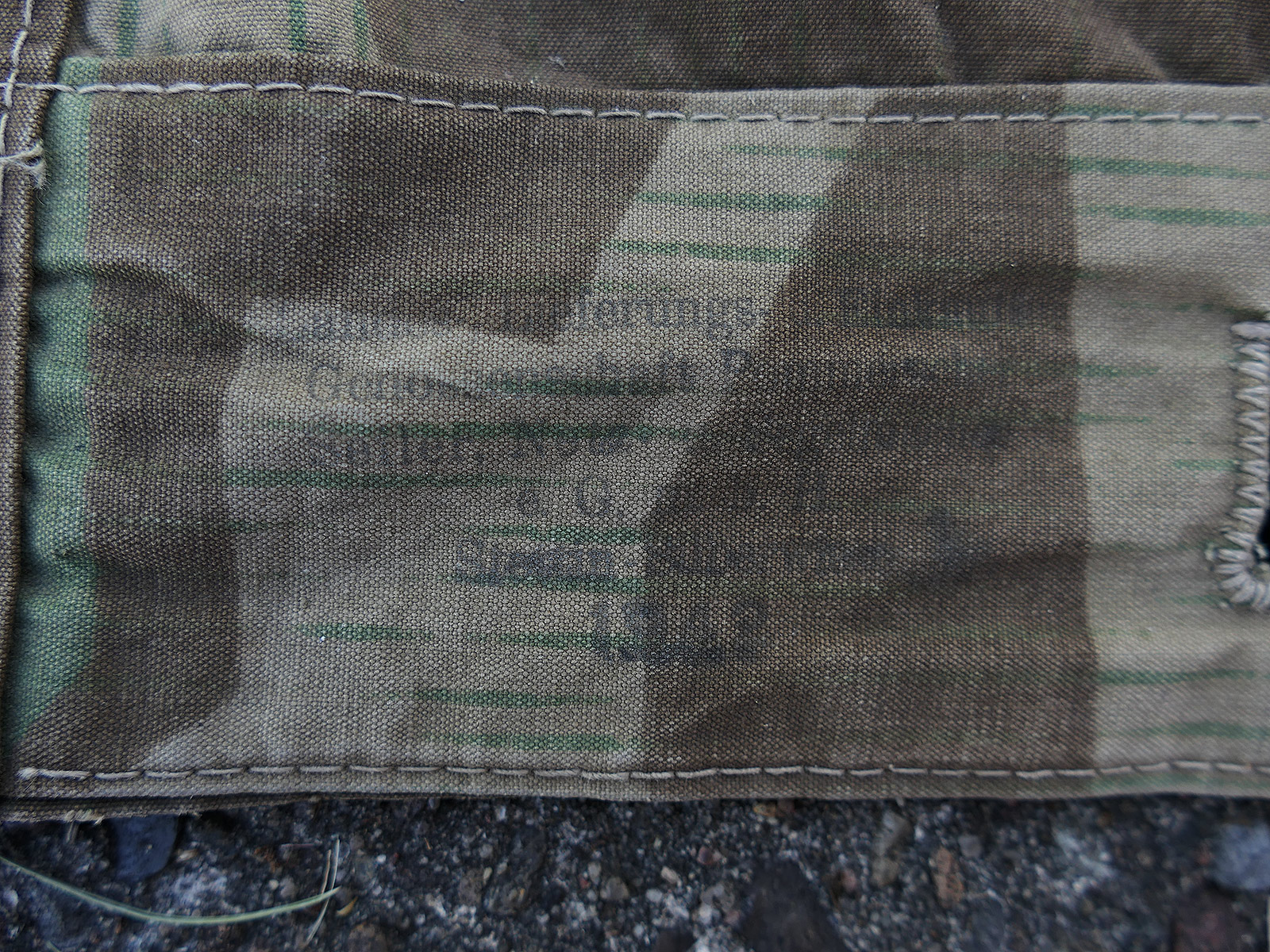 Wehrmacht Original Zeltplane M31 splittertarn Zeltbahn Tarnzeltbahn mit Hersteller BATTLE WORN