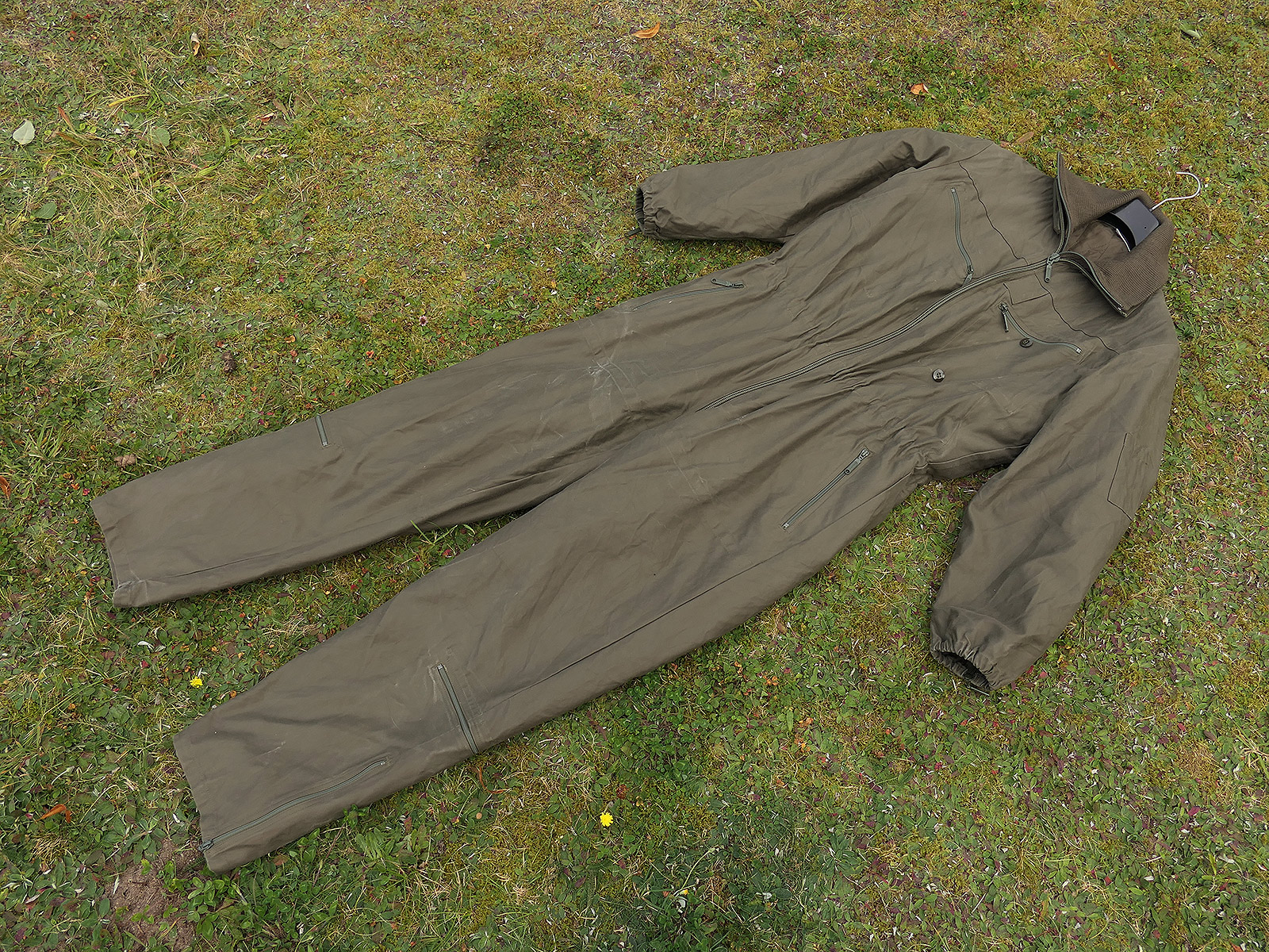 Bundeswehr Panzerkombi Oliv BW mit Innenfutter (Step) Gr. 13 (Large) 180-190cm Größe / 105-110cm Brust