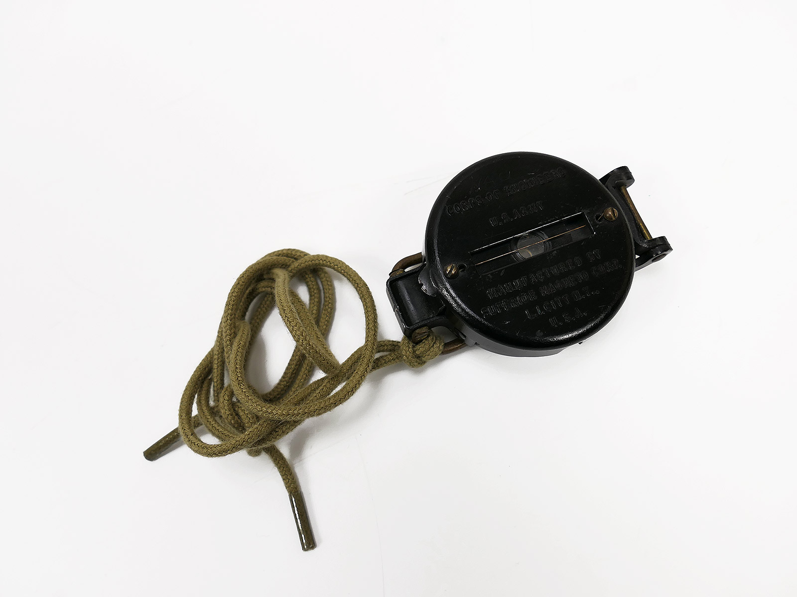 US Army Corps of Engineers WW2 Kompass Superior Magneto Corp. / Collection BATTLE WORN