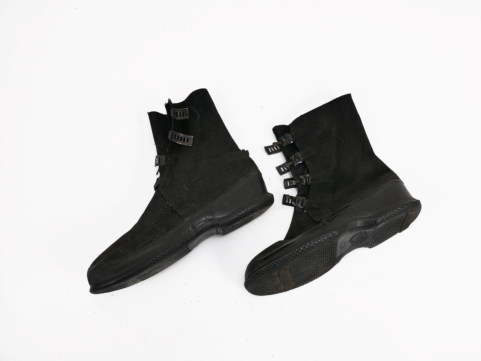 US ARMY WW2 Overshoes Arctic Rubber Über Stiefel Gr. 9 Sohlenlänge 32,5cm um 1944 Collection BATTLE WORN