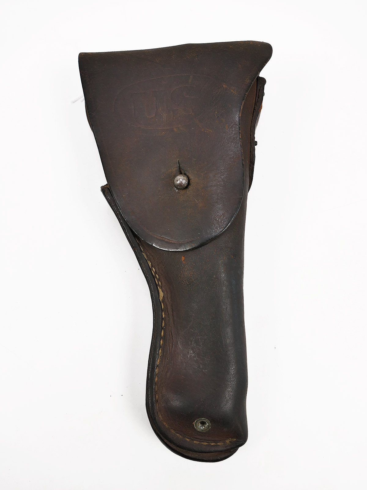 #6/ Original US ARMY WW2 Colt 1911 Pistolenholster 1943 Holster Lederholster Braun / Collection BATTLE WORN 