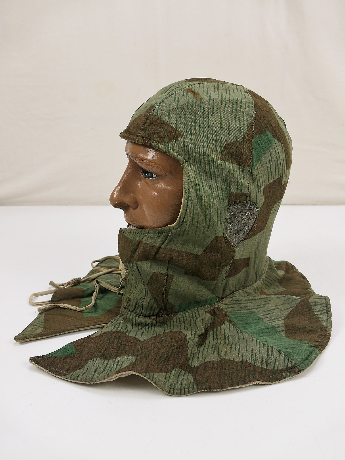 Original WK2 Wehrmacht Winterkopfhaube Splittertarn / weiß wendbar Kopfhaube Winterwendejacke COLLECTION