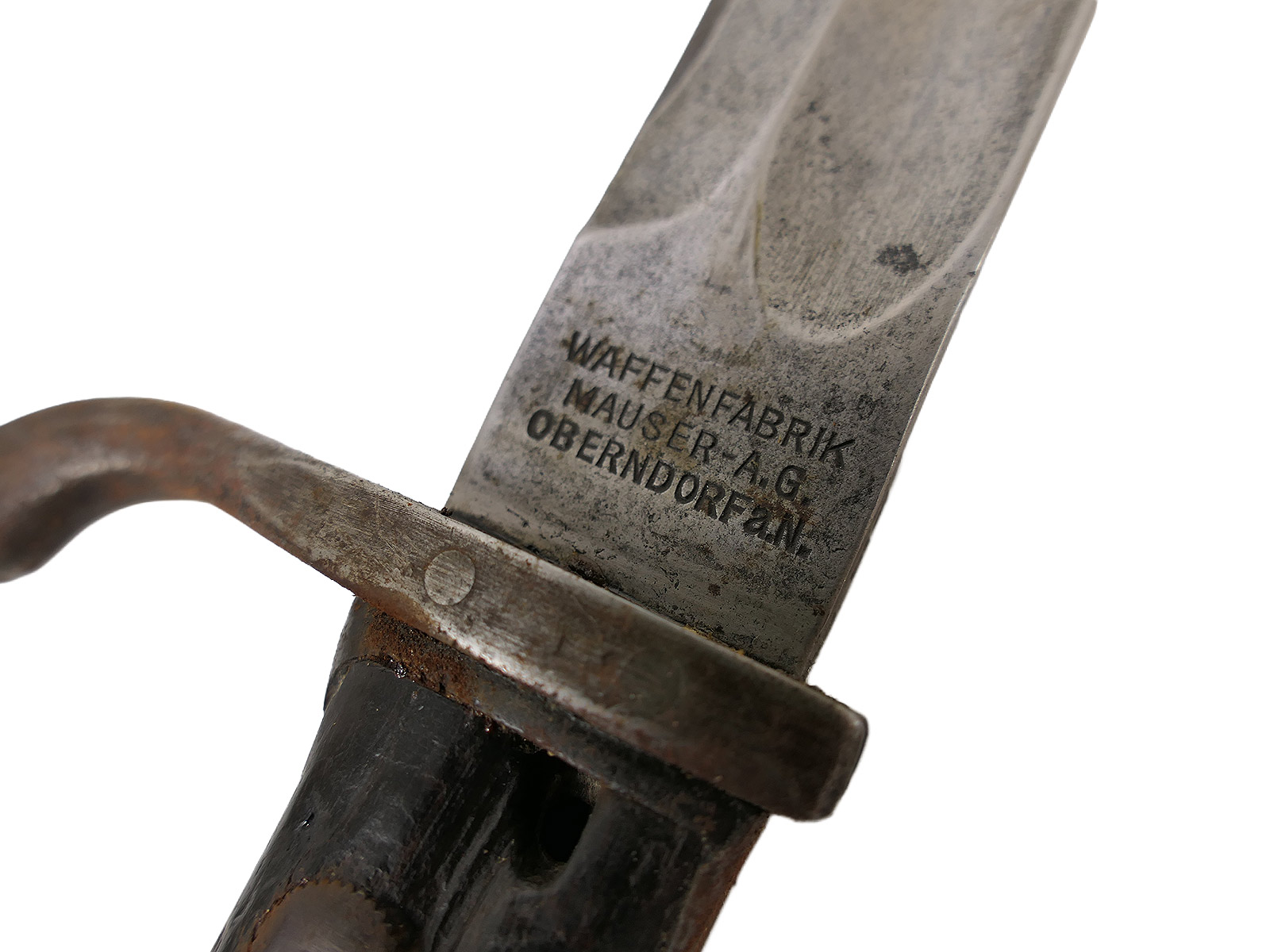 WK1 Bajonett M98/05 Seitengewehr Waffenfabrik Mauser A.G. Oberndorf 1916 mit Abnahme + Koppelschuh