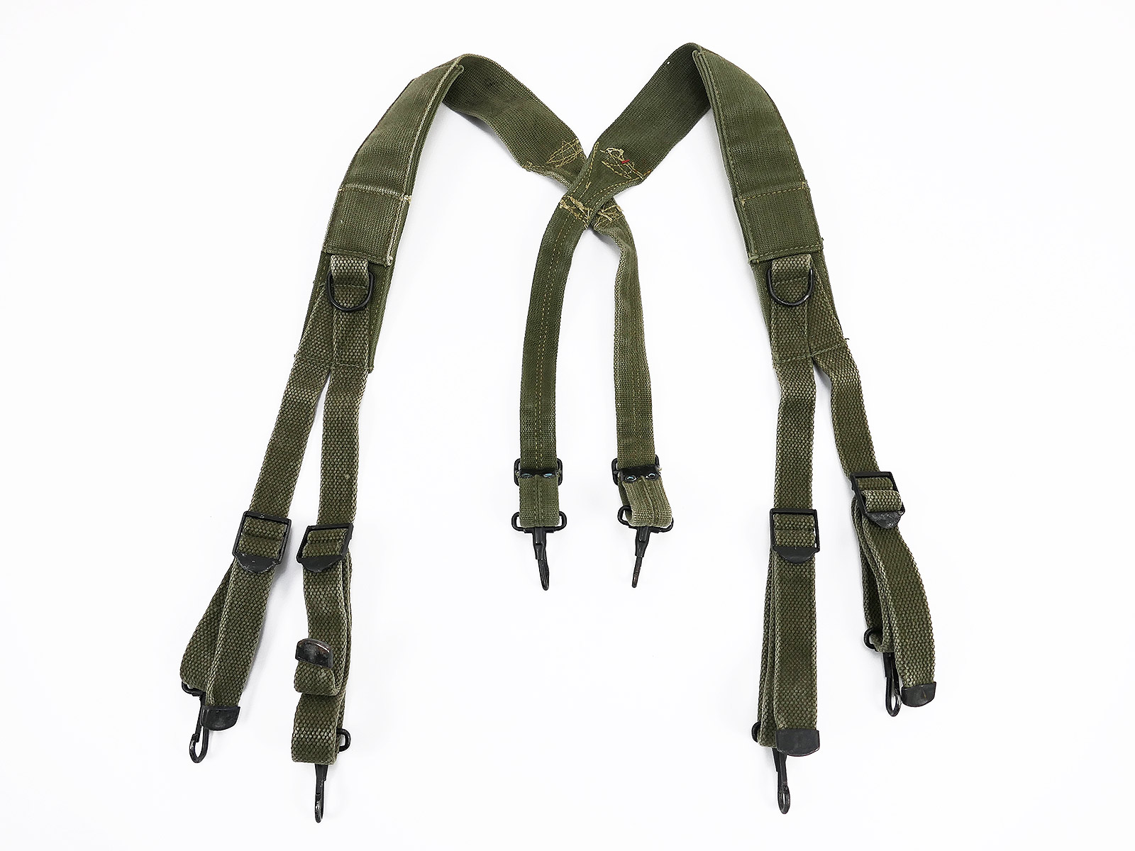 ORIGINAL US ARMY WW2 M1936 Suspenders Koppeltragehilfe green late war