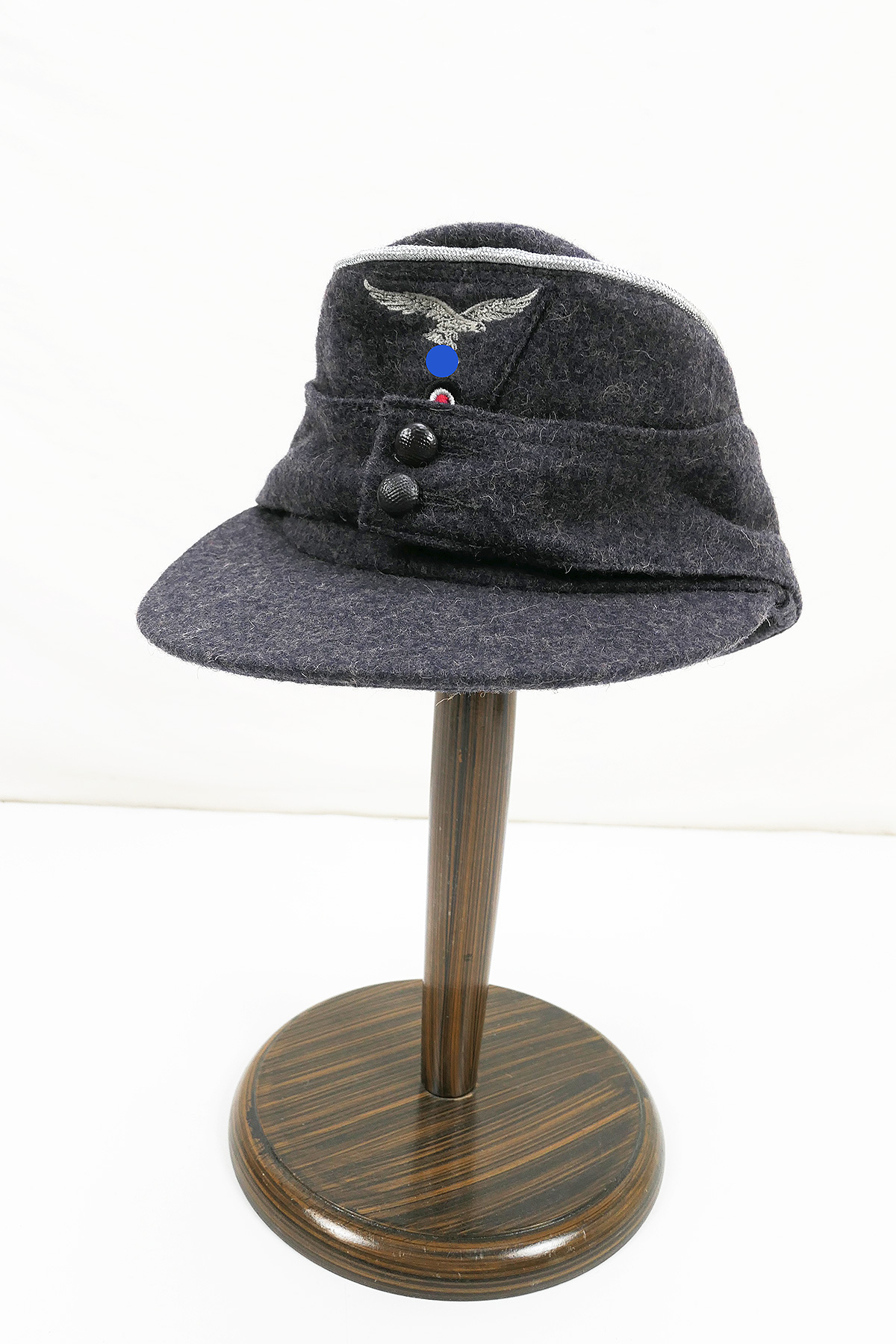 Luftwaffe M43 Feldmütze Offizier Gr.58 M1943 mit Kokarde und Mützenadler