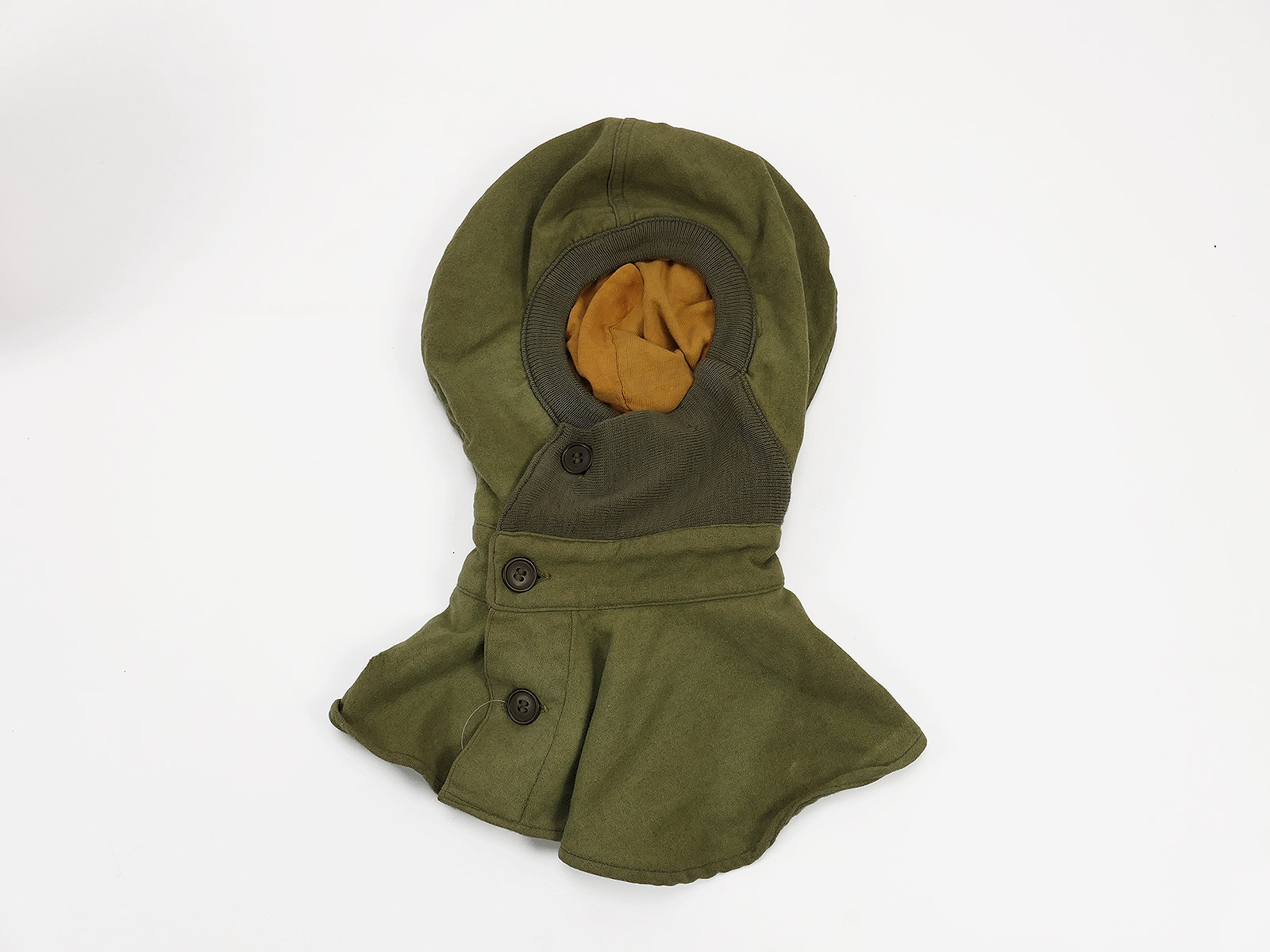 Original US Army WW2 Wool Anti Vesicant Gas Hood Gasschutzhaube  / Collection BATTLE WORN 