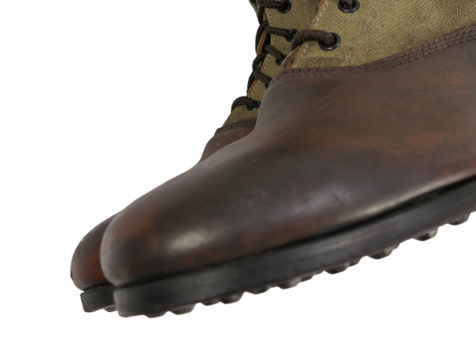 Einzelpaar - Wehrmacht DAK Tropenstiefel Hoch Afrikakorps Stiefel Gr.46 COLLECTION BATTLE WORN