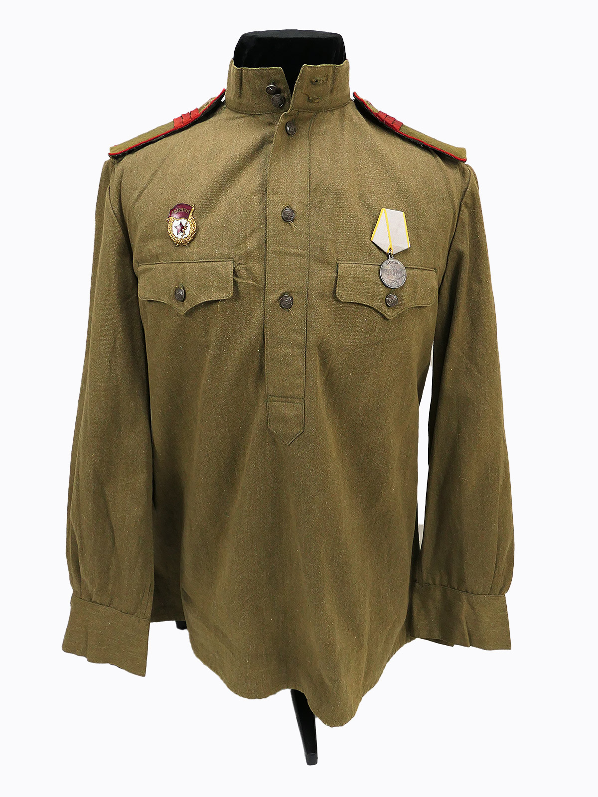 Russische Uniform / Hemd mit Auzeichnungen Russland Rote Armee Panzer Artillerie