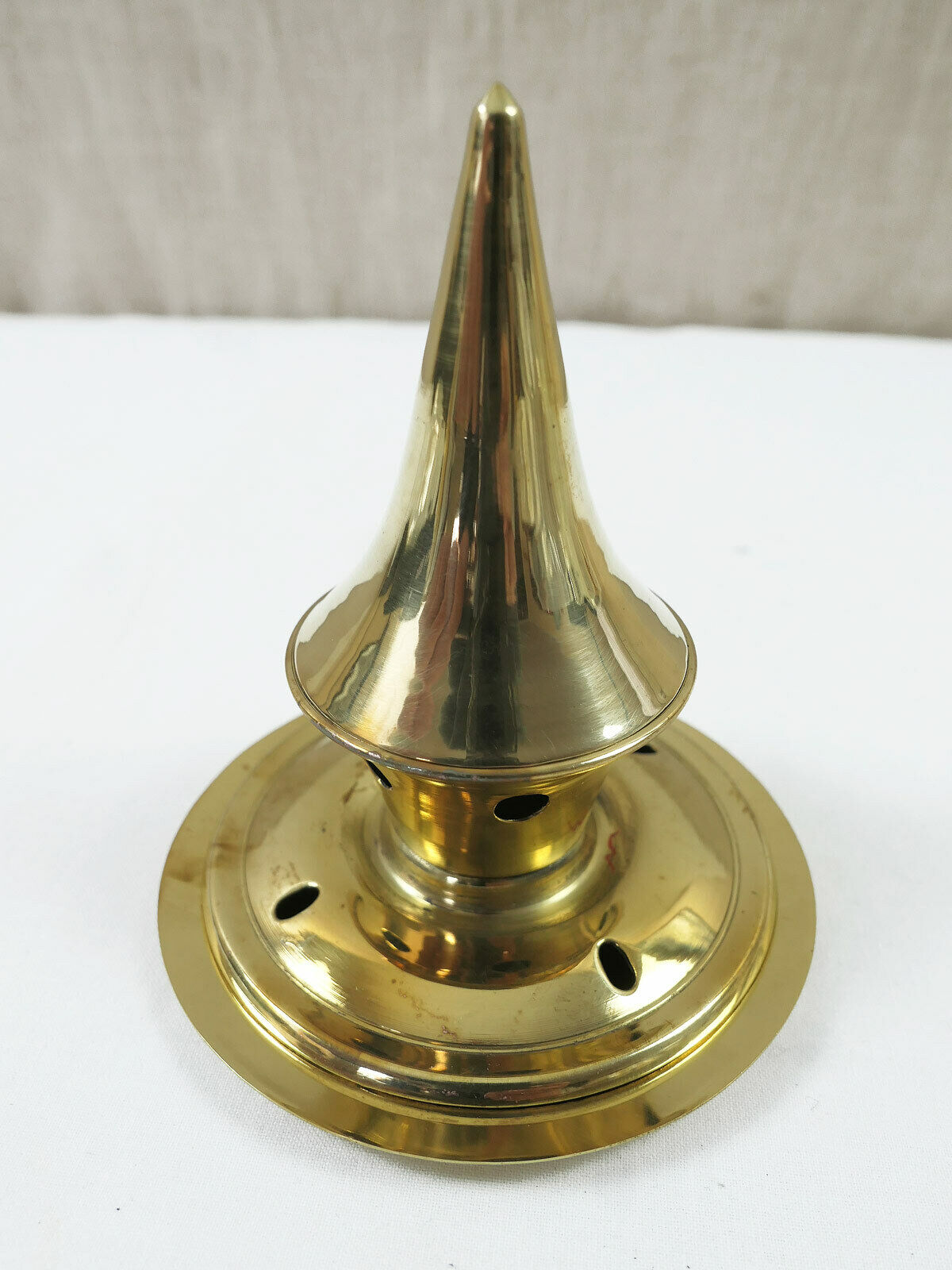 Messing Spitze Rundblatt mit Scheibe Helm Pickelhaube Ersatzteil SPIKED HELMET