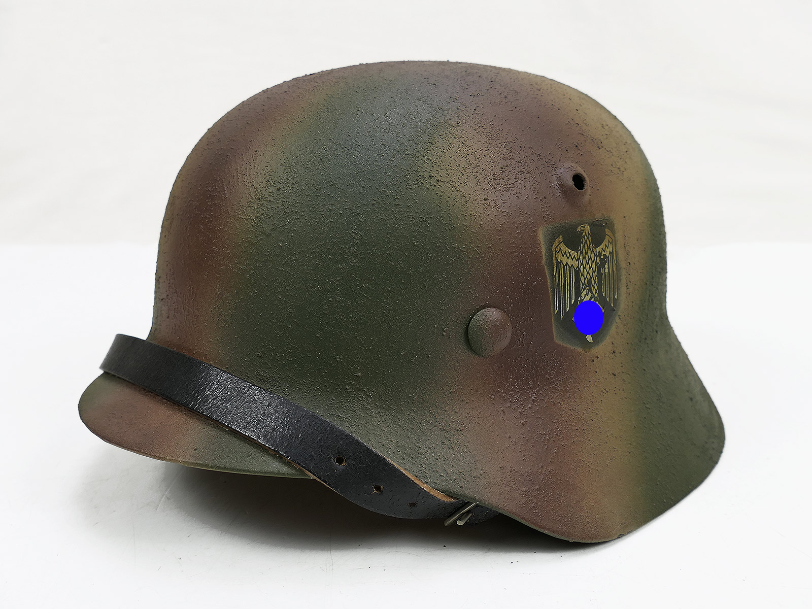 #94 Wehrmacht WESTFRONT NORMANDIE camouflage Stahlhelm M35 M40 Rauhtarn Tarnhelm Gr.57/58
