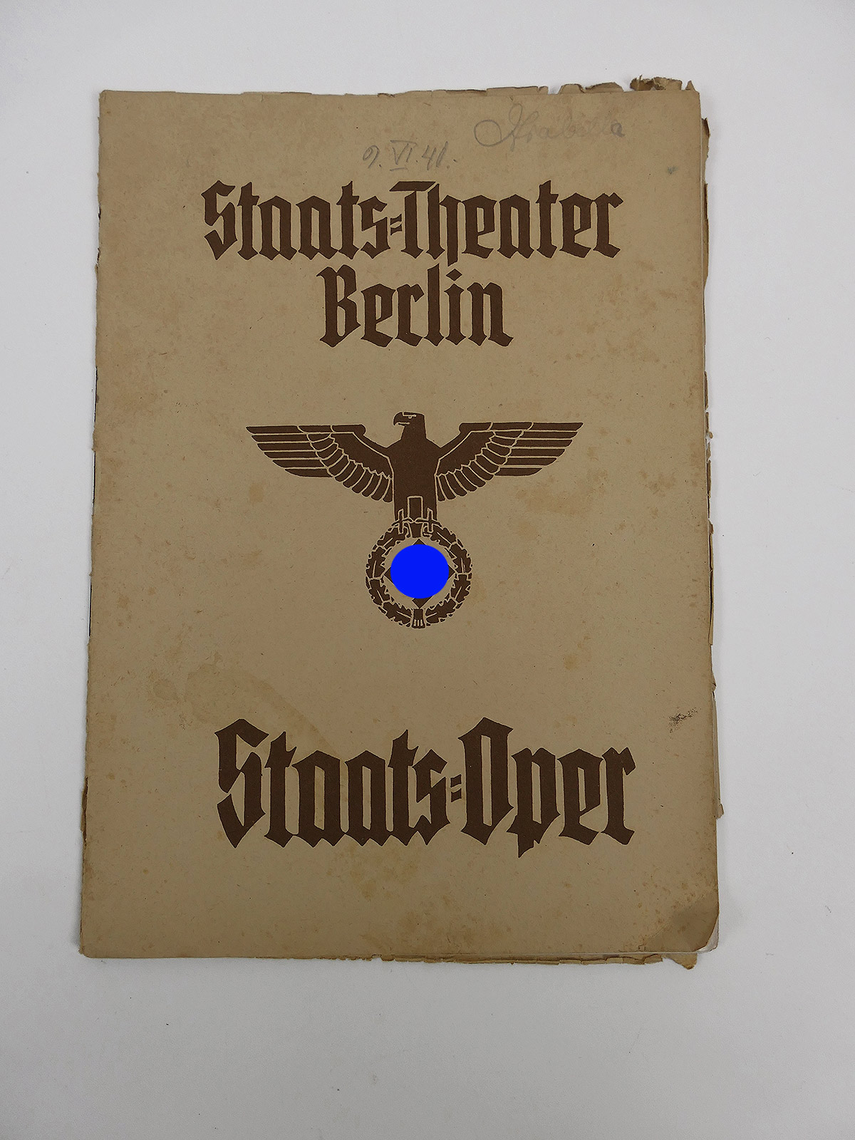 Deutsches Reich Programmheft Oper Staatsoper Staatstheater Berlin Arabella 1940