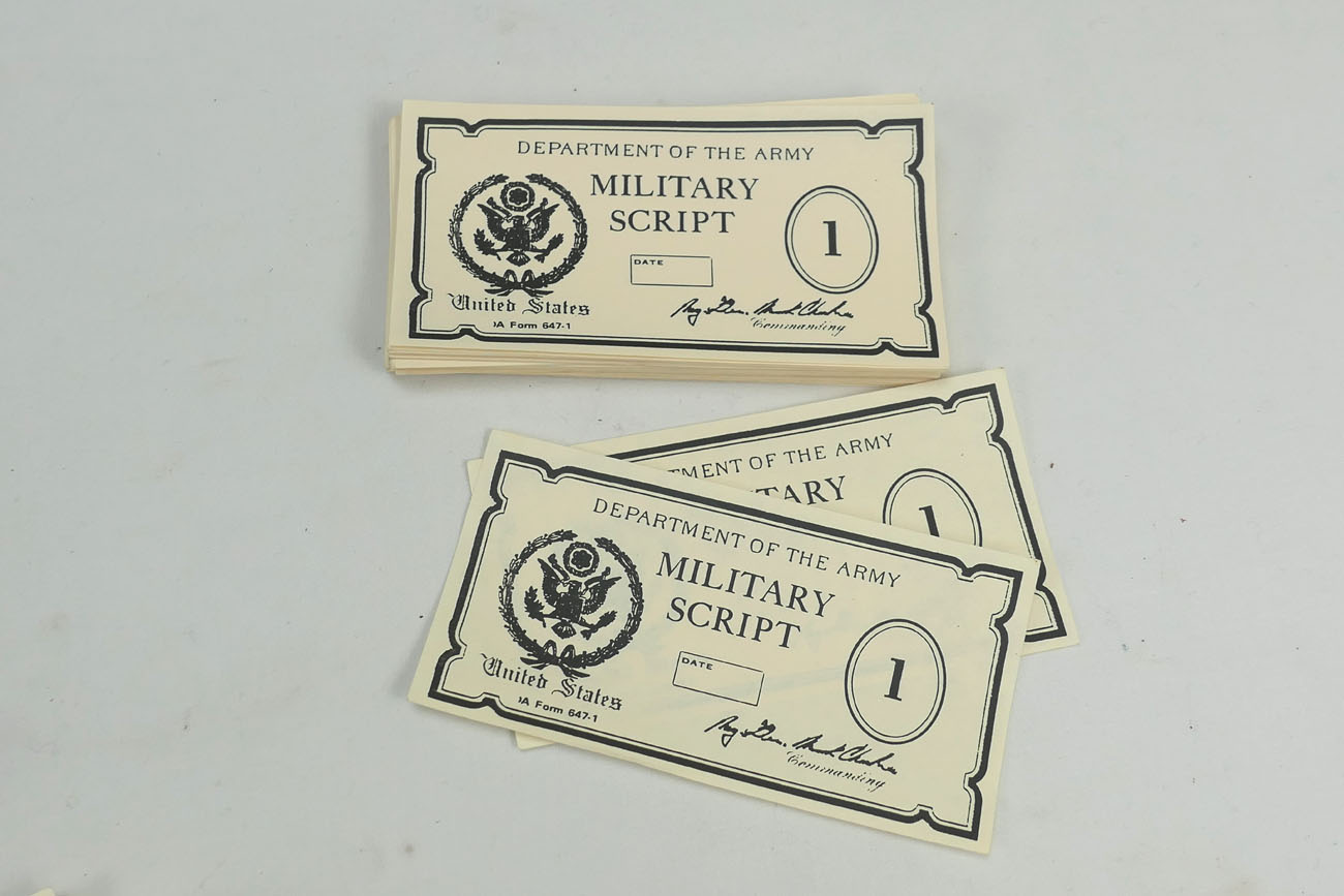 US WW2 Military Script War Hunter Payment / Wehrsold