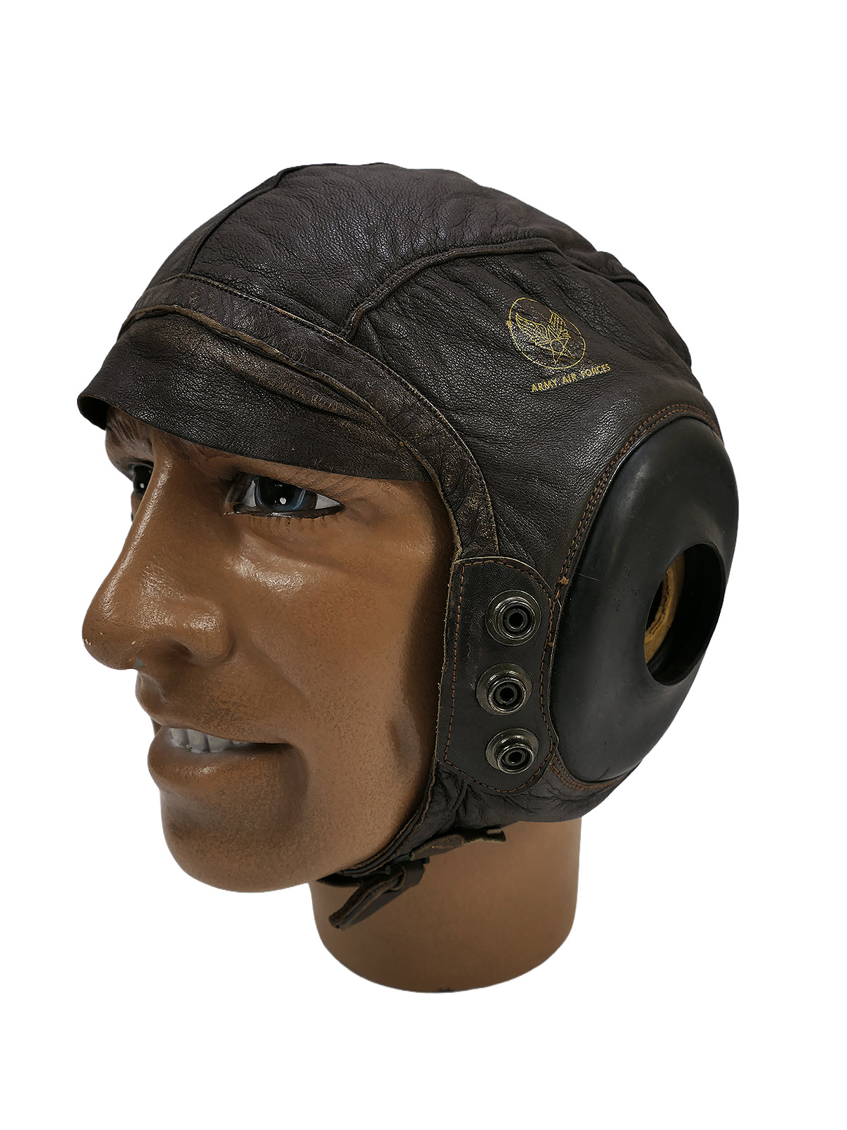 TOP Original USAF WW2 A-11 Flying Helmet Fliegerhaube Kopfhaube Pilotenhaube Gr. Medium COLLECTION