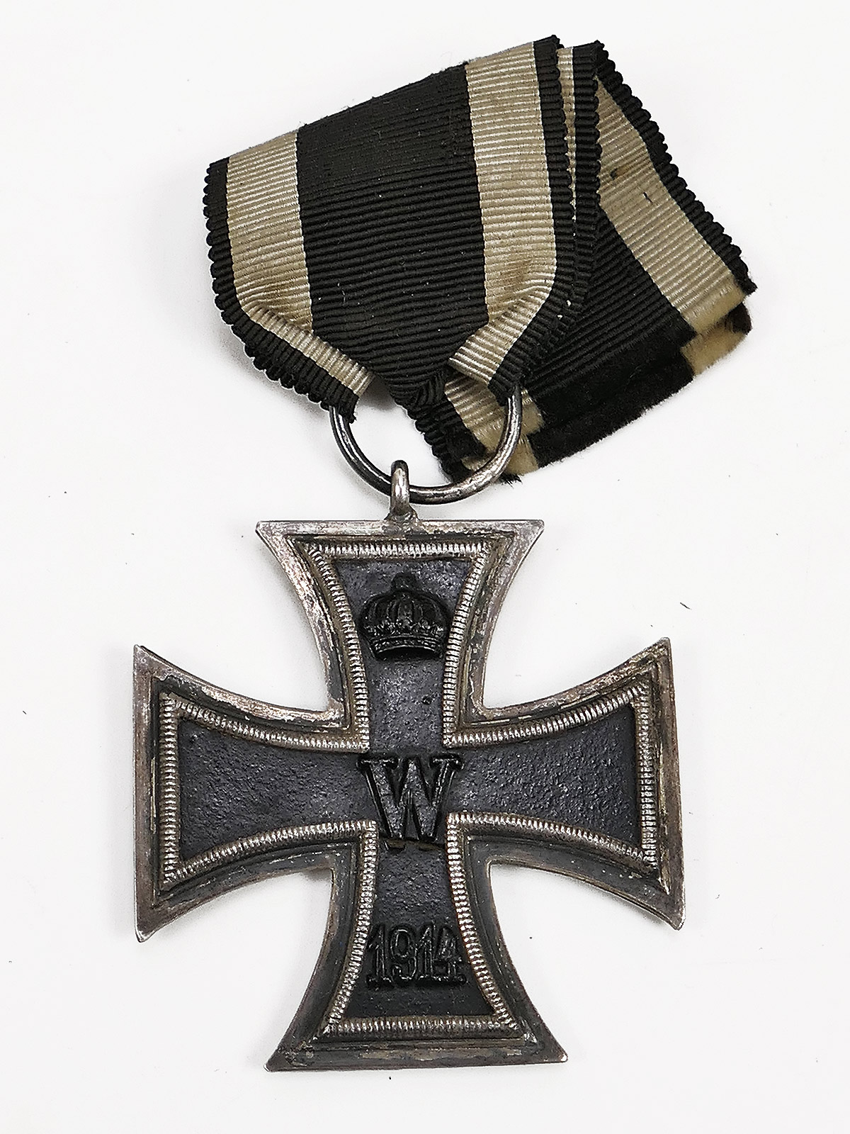 Original WK1 Eisernes Kreuz 2. Klasse 1914 / 1813 EK2 mit Hersteller KO Klein Oberstein am Band
