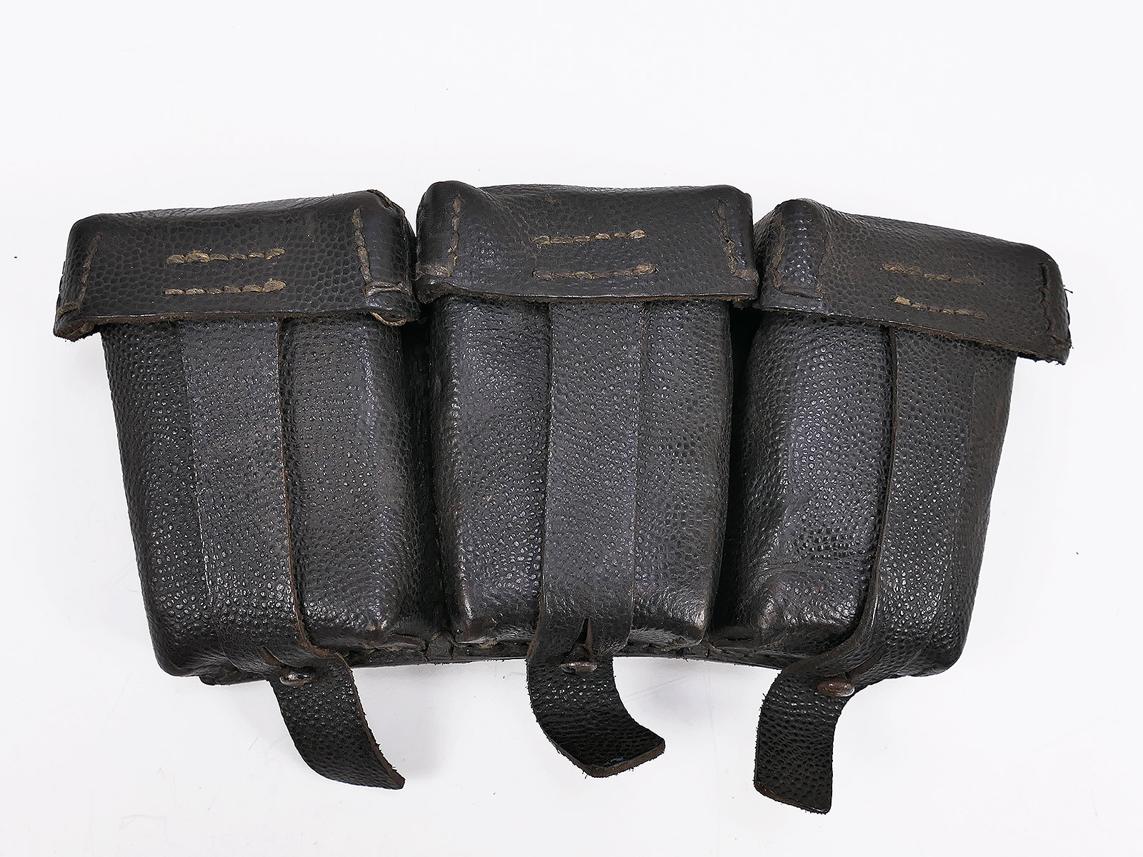 Einzelstück - Wehrmacht K98 3er Patronentasche schwarz ORIGINAL Rbnr. COLLECTION